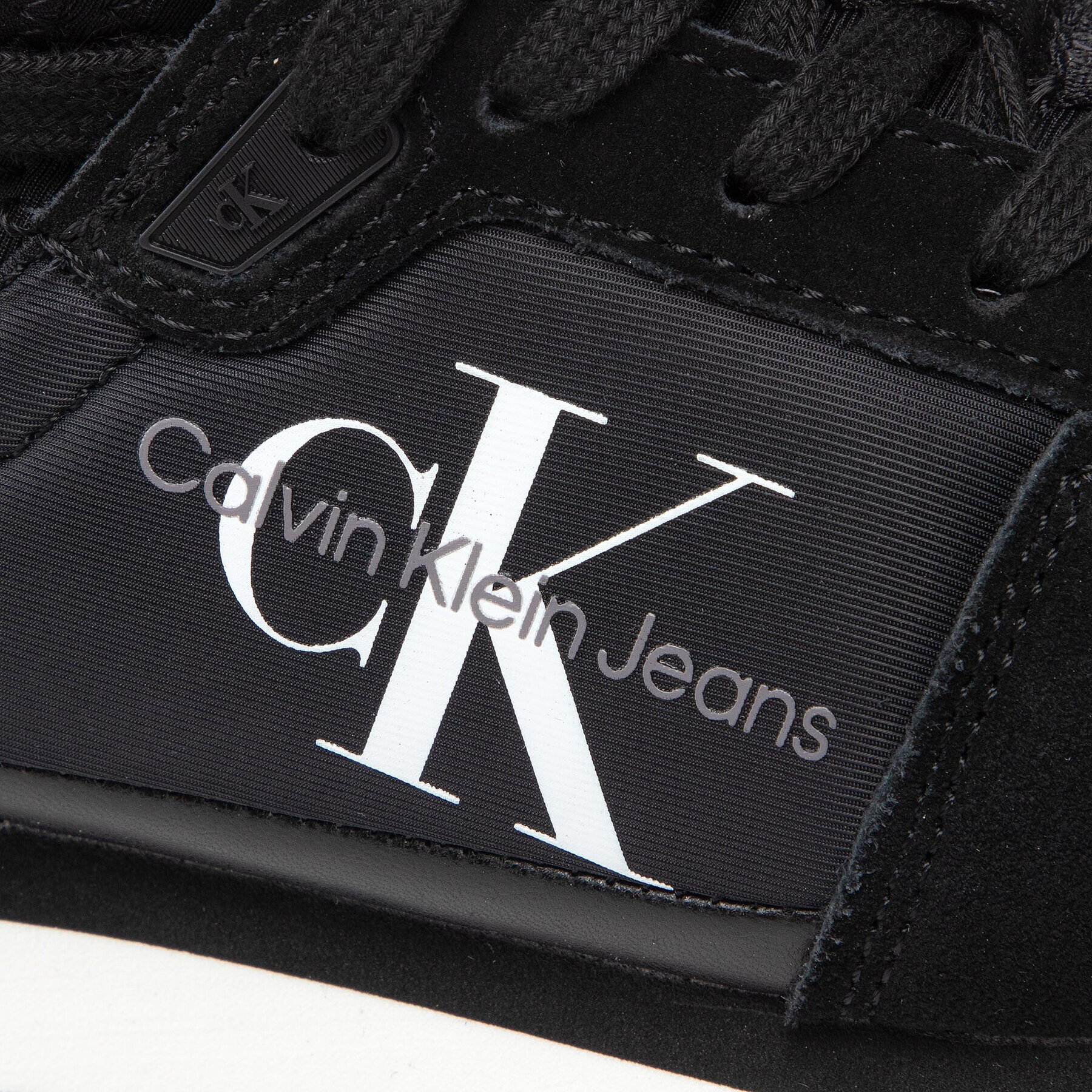 Calvin Klein Jeans Sneakersy Runner Sock Laceup Ny-Lth-Wn YW0YW00840 Čierna - Pepit.sk