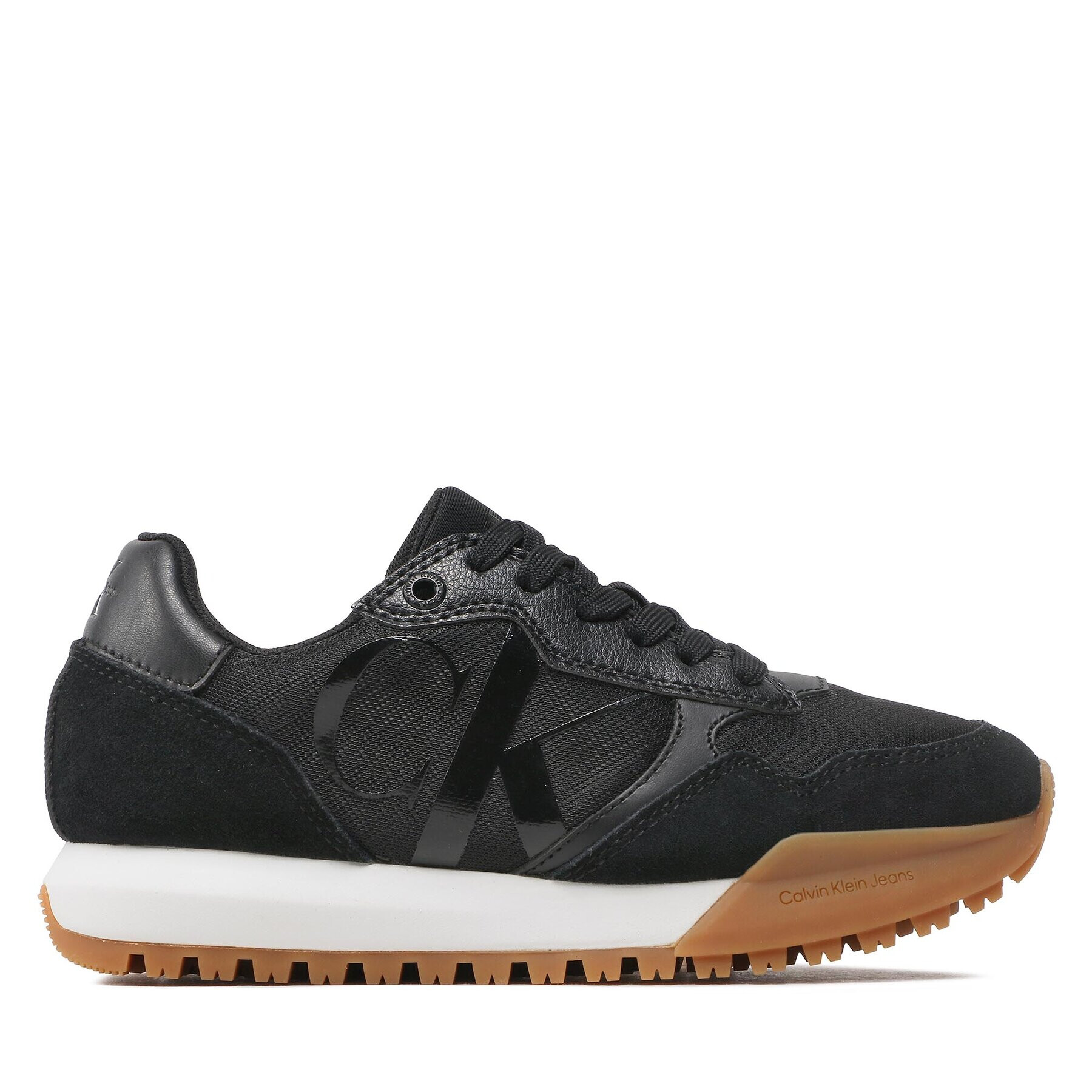 Calvin Klein Jeans Sneakersy Toothy Runner Bold Mono W YW0YW00884 Čierna - Pepit.sk