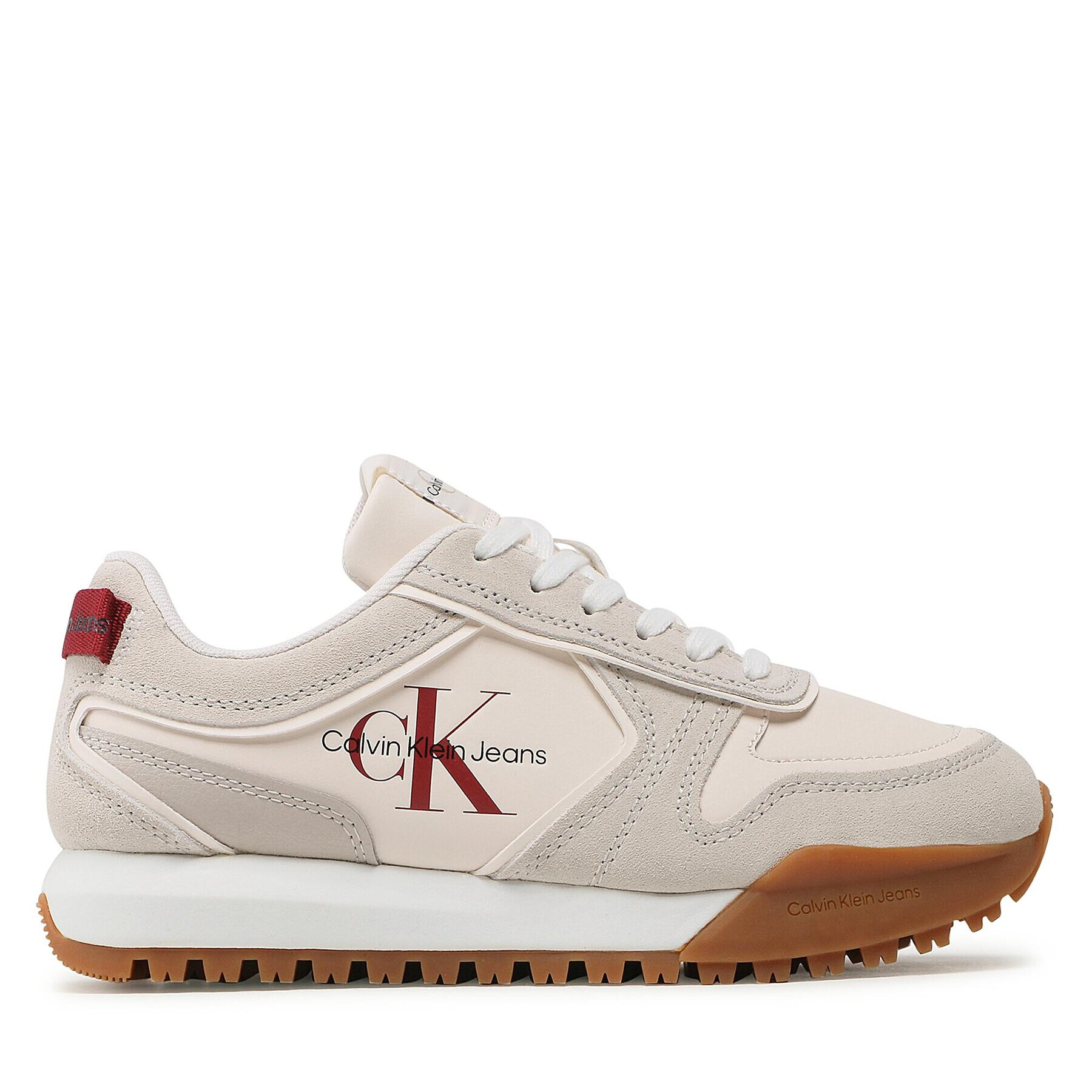 Calvin Klein Jeans Sneakersy Toothy Runner Irregular Lines W YW0YW00934 Béžová - Pepit.sk