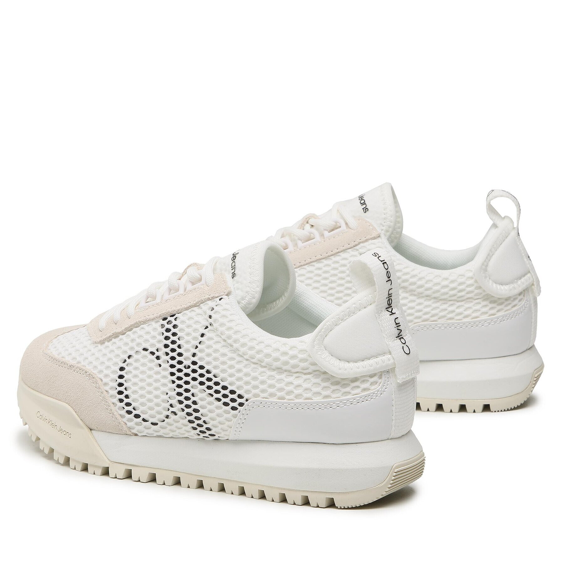 Calvin Klein Jeans Sneakersy Toothy Runner Oversized Mesh Wn YW0YW00933 Biela - Pepit.sk