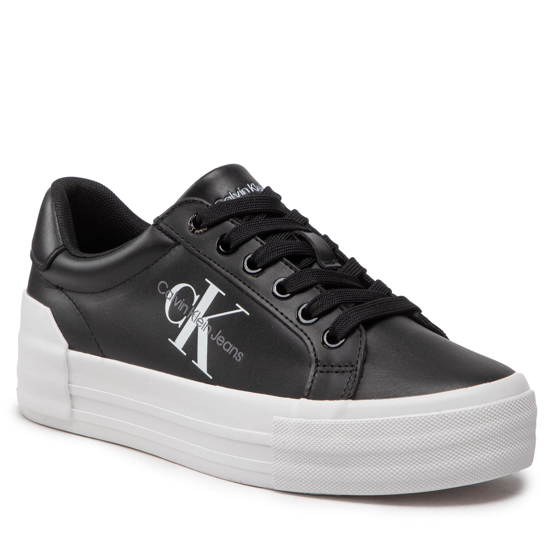 Calvin Klein Jeans Sneakersy Vulc Flatform Bold Lth YW0YW00821 Čierna - Pepit.sk