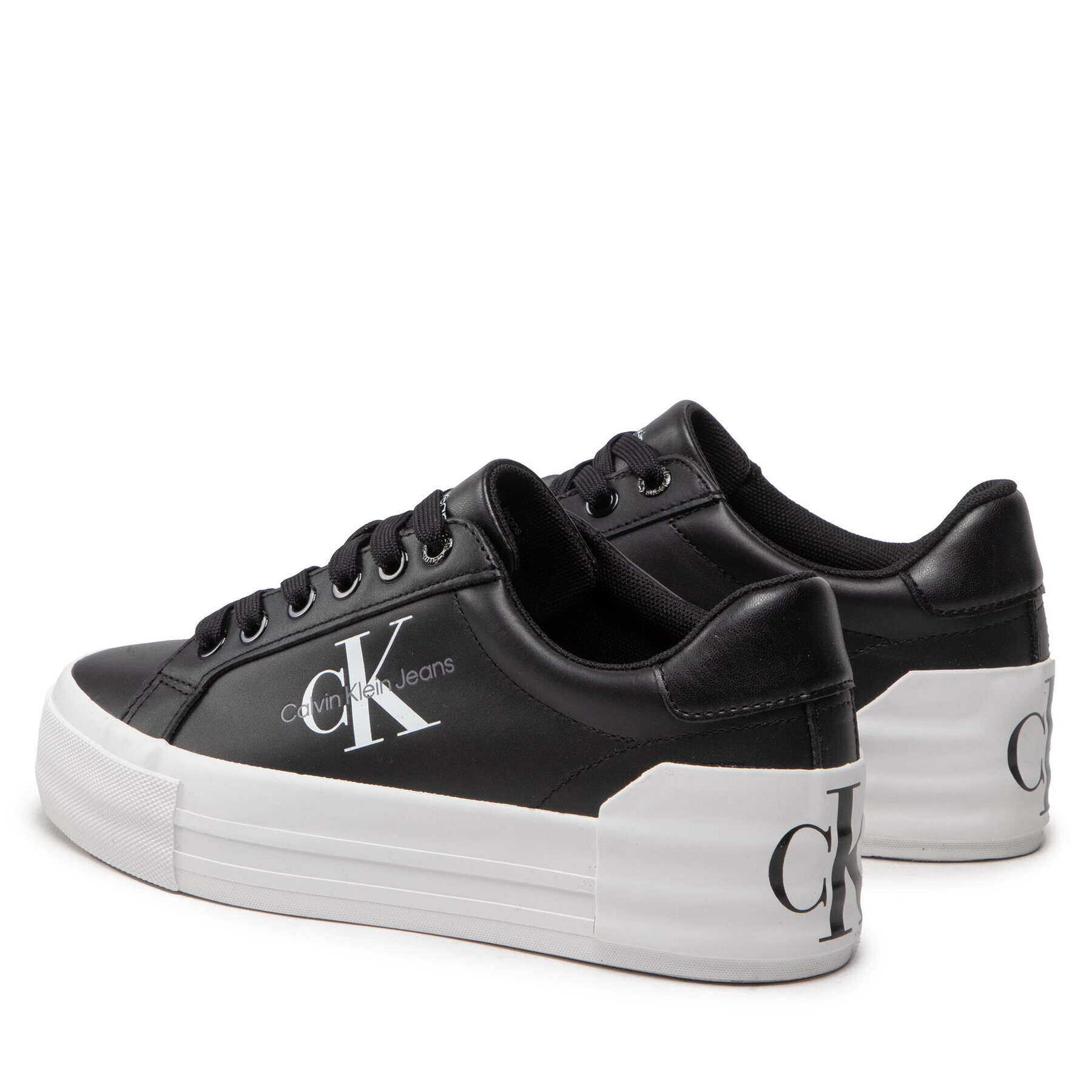 Calvin Klein Jeans Sneakersy Vulc Flatform Bold Lth YW0YW00821 Čierna - Pepit.sk