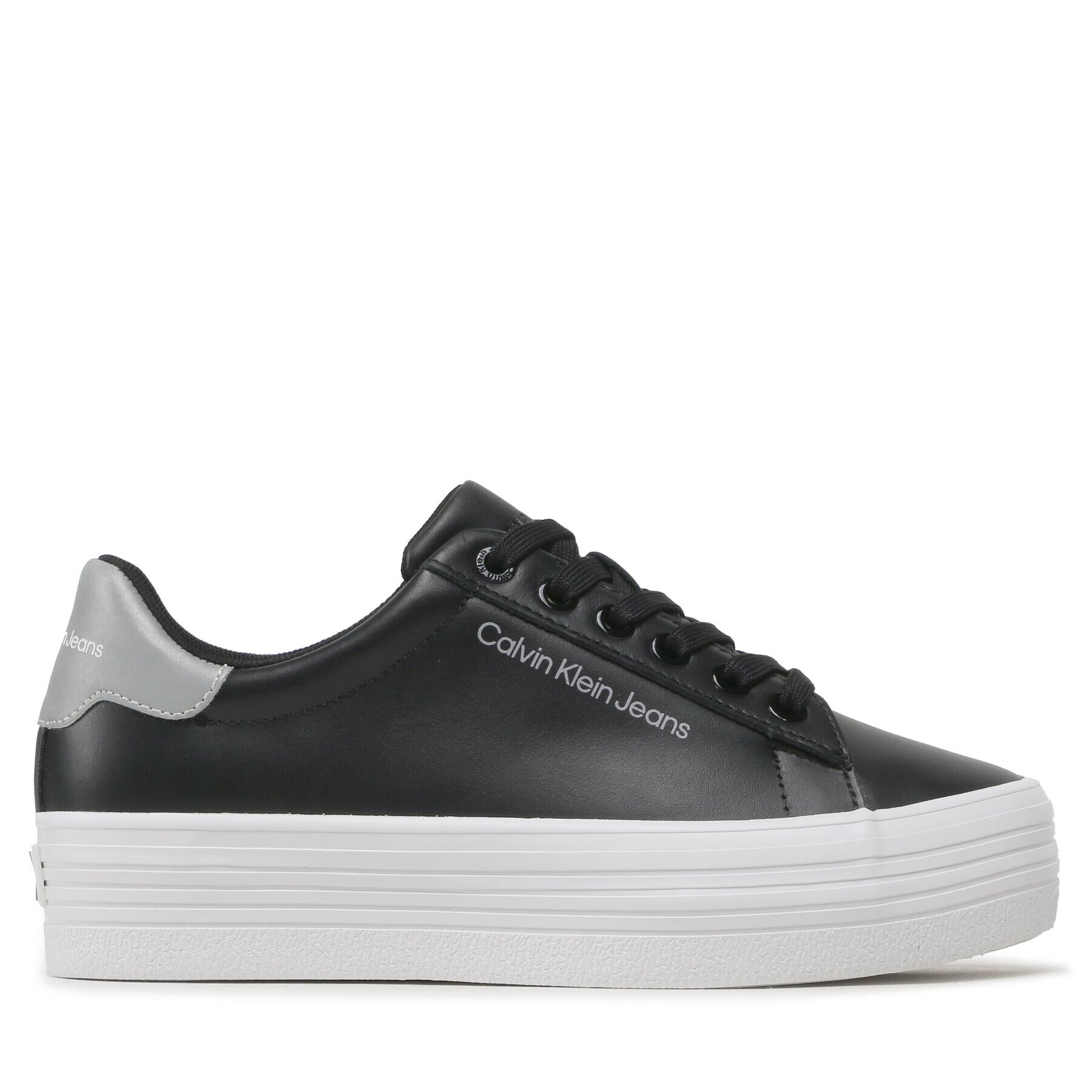 Calvin Klein Jeans Sneakersy Vulc Flatform Laceup Ny Refl Wn YW0YW01220 Čierna - Pepit.sk