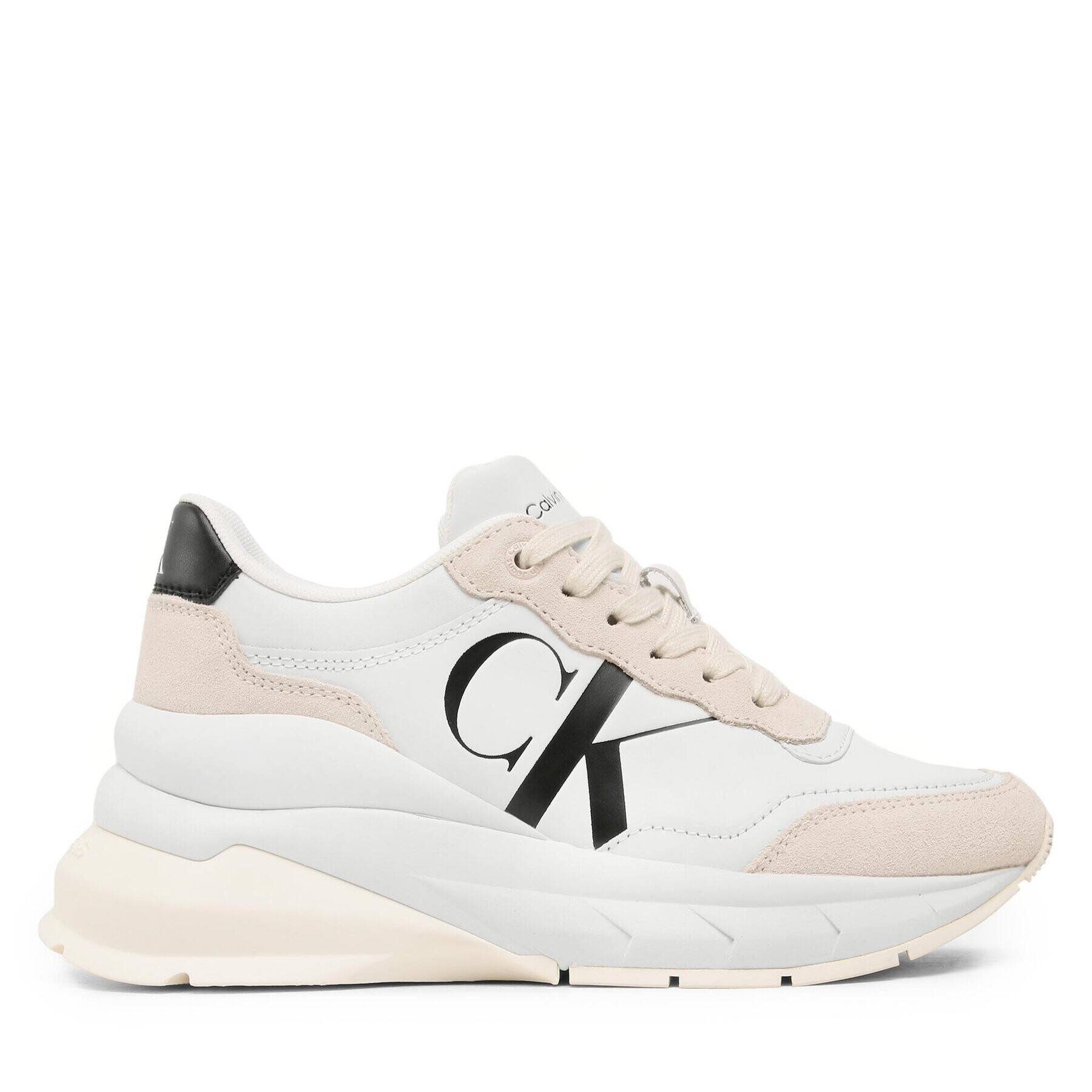 Calvin Klein Jeans Sneakersy Wedge Runner Mix Lth Wn YW0YW01099 Béžová - Pepit.sk