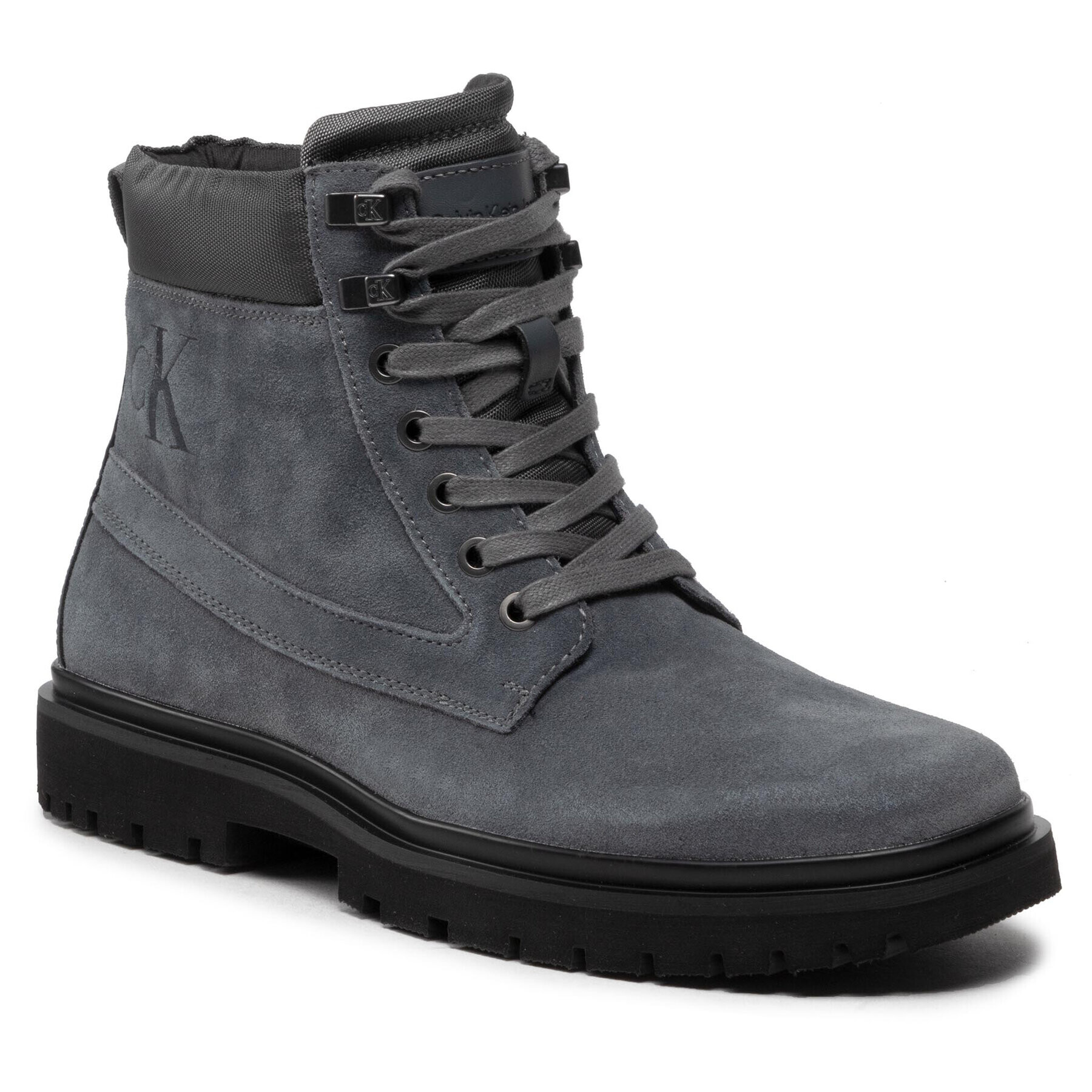 Calvin Klein Jeans Šnurovacia obuv Lug Mid Laceup Boot Hike YM0YM00270 Sivá - Pepit.sk