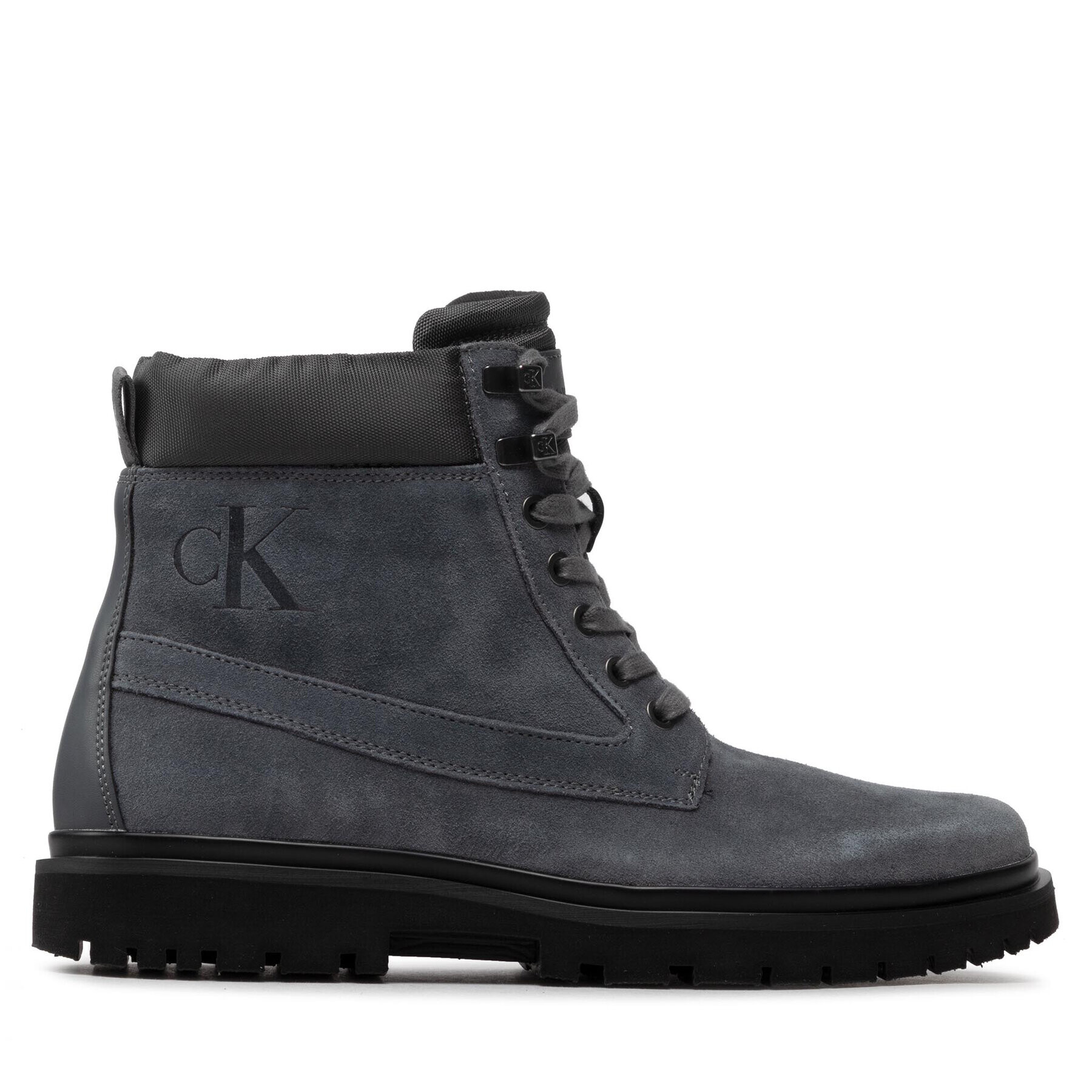 Calvin Klein Jeans Šnurovacia obuv Lug Mid Laceup Boot Hike YM0YM00270 Sivá - Pepit.sk