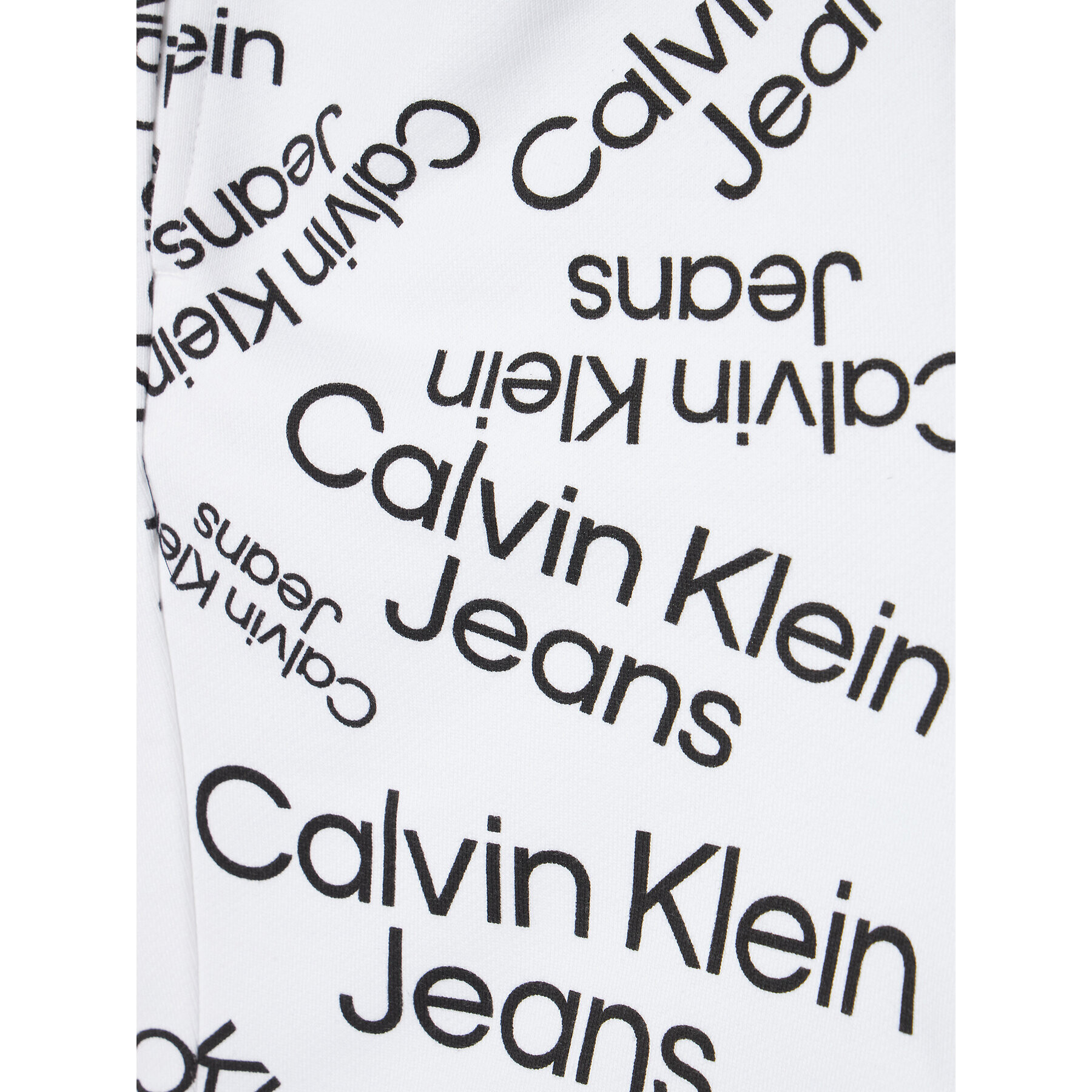 Calvin Klein Jeans Športové kraťasy Logo IB0IB01179 Biela Relaxed Fit - Pepit.sk