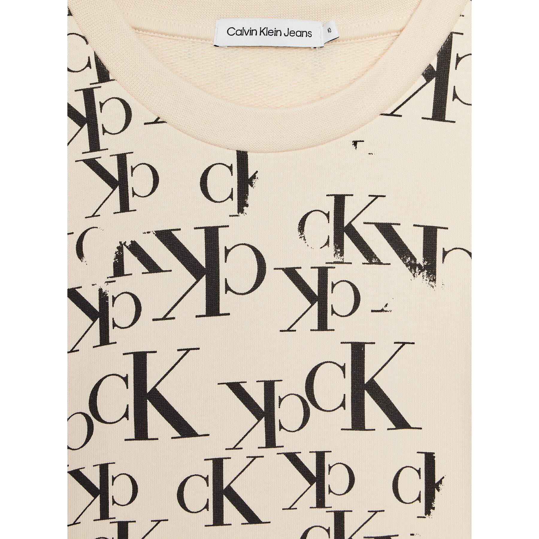 Calvin Klein Jeans Súprava tričko a športové šortky Monogram IU0IU00402 Béžová Relaxed Fit - Pepit.sk