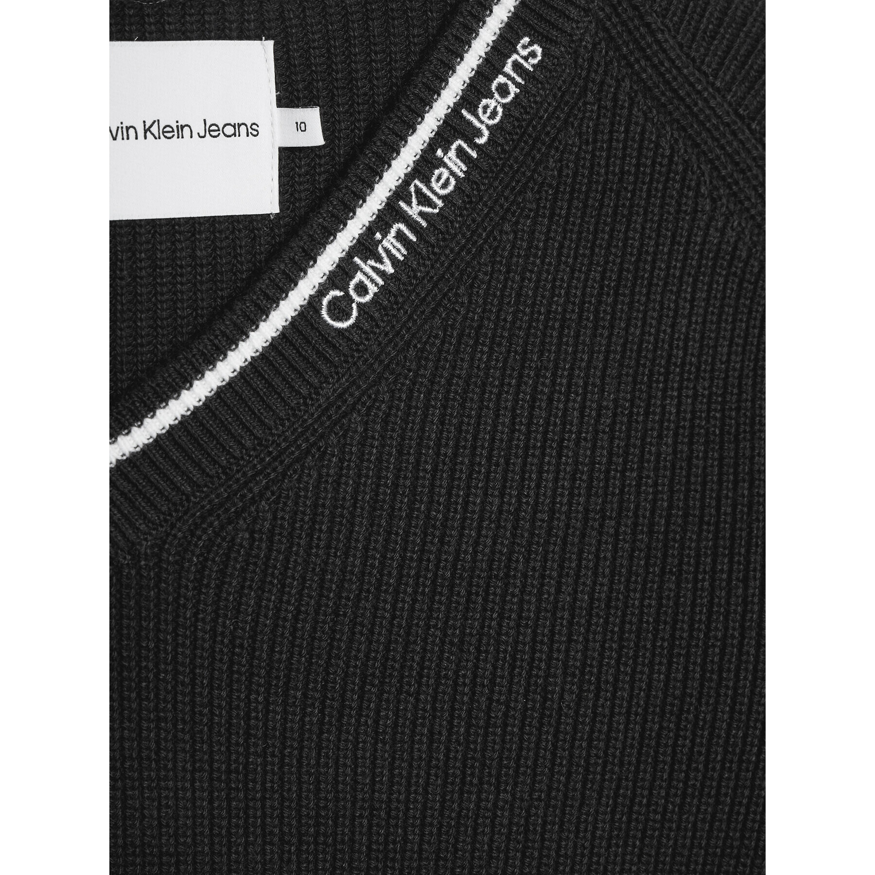 Calvin Klein Jeans Sveter Ceremony IB0IB01869 Čierna Relaxed Fit - Pepit.sk