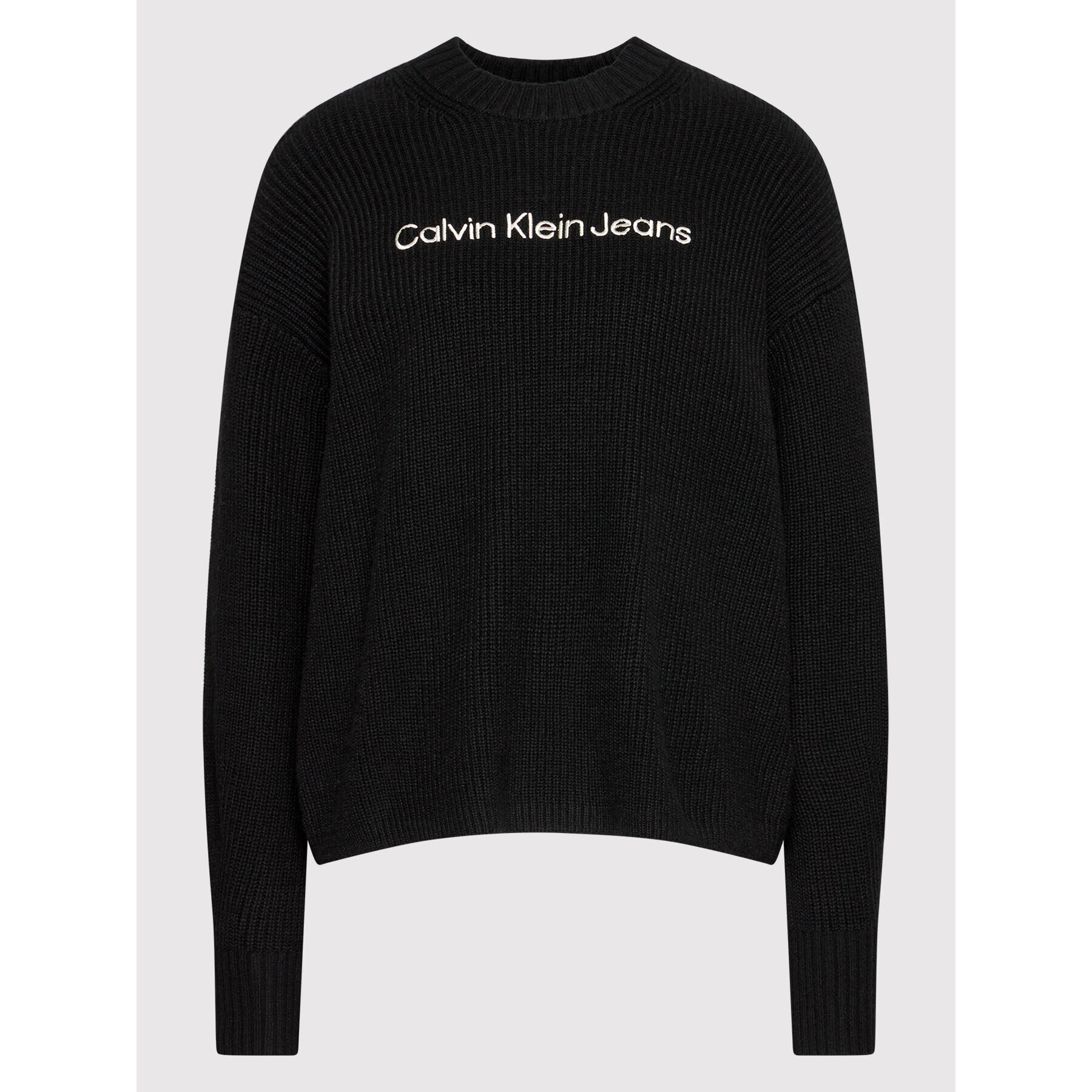 Calvin Klein Jeans Sveter J20J217730 Čierna Relaxed Fit - Pepit.sk