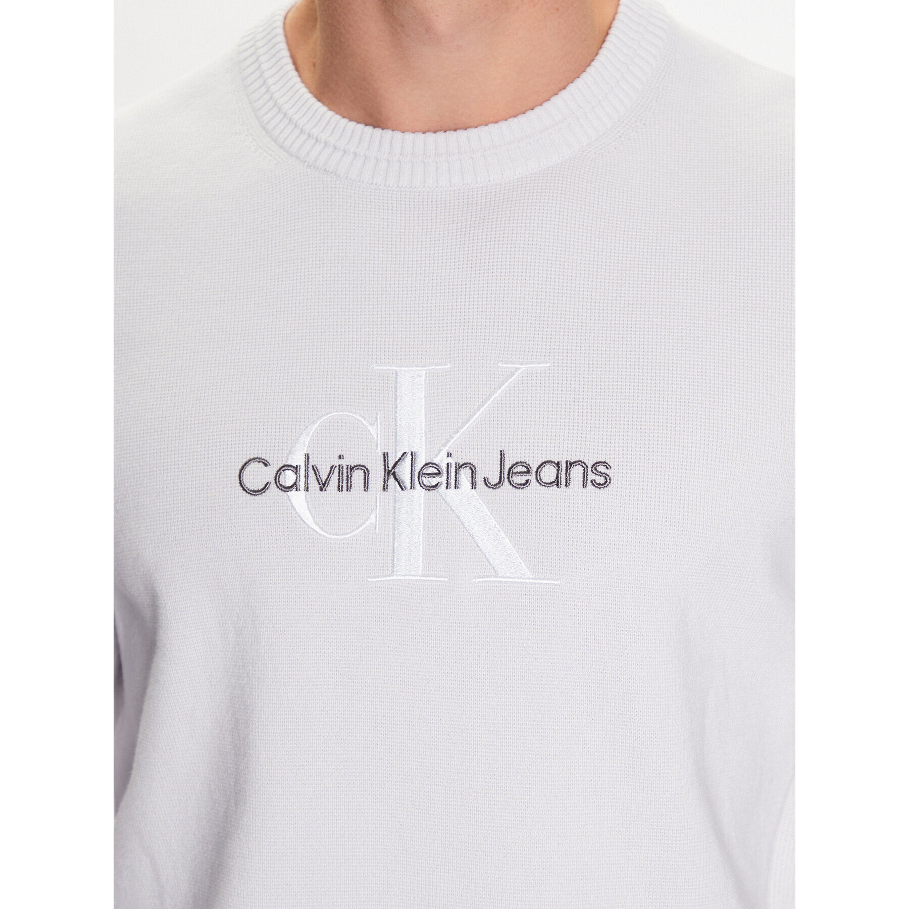 Calvin Klein Jeans Sveter J30J323295 Sivá Regular Fit - Pepit.sk