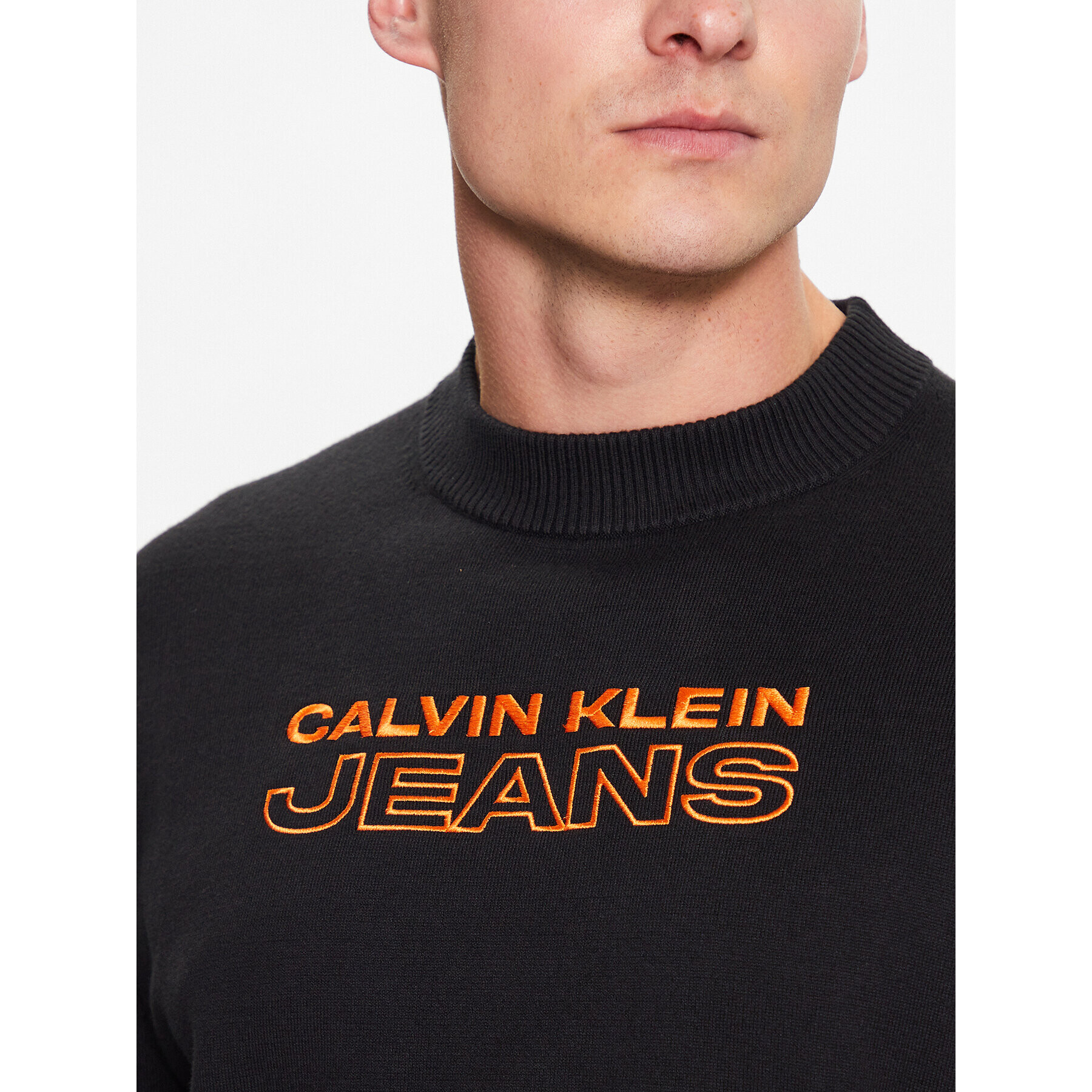 Calvin Klein Jeans Sveter J30J323841 Čierna Regular Fit - Pepit.sk