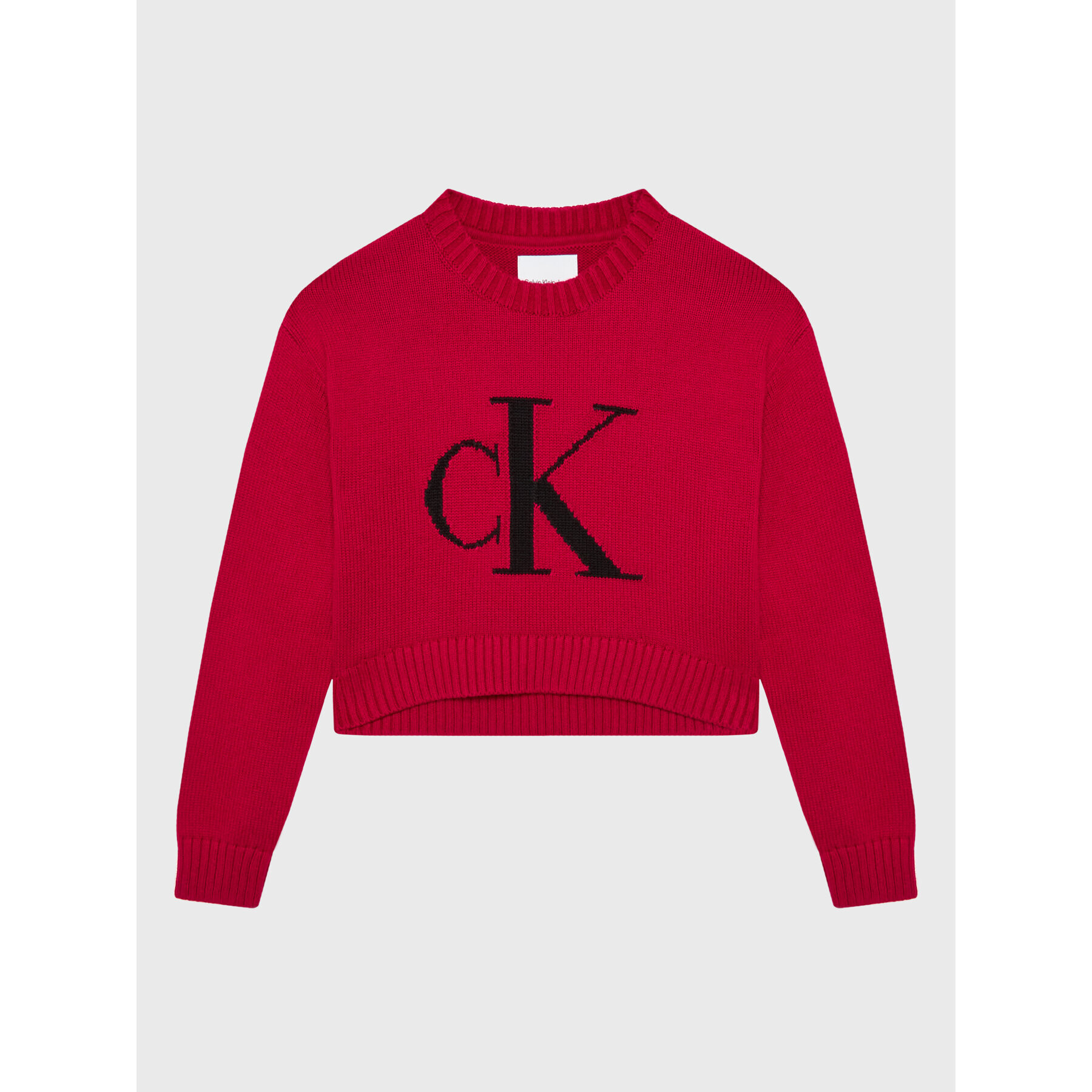 Calvin Klein Jeans Sveter Monogram IG0IG01705 Bordová Relaxed Fit - Pepit.sk