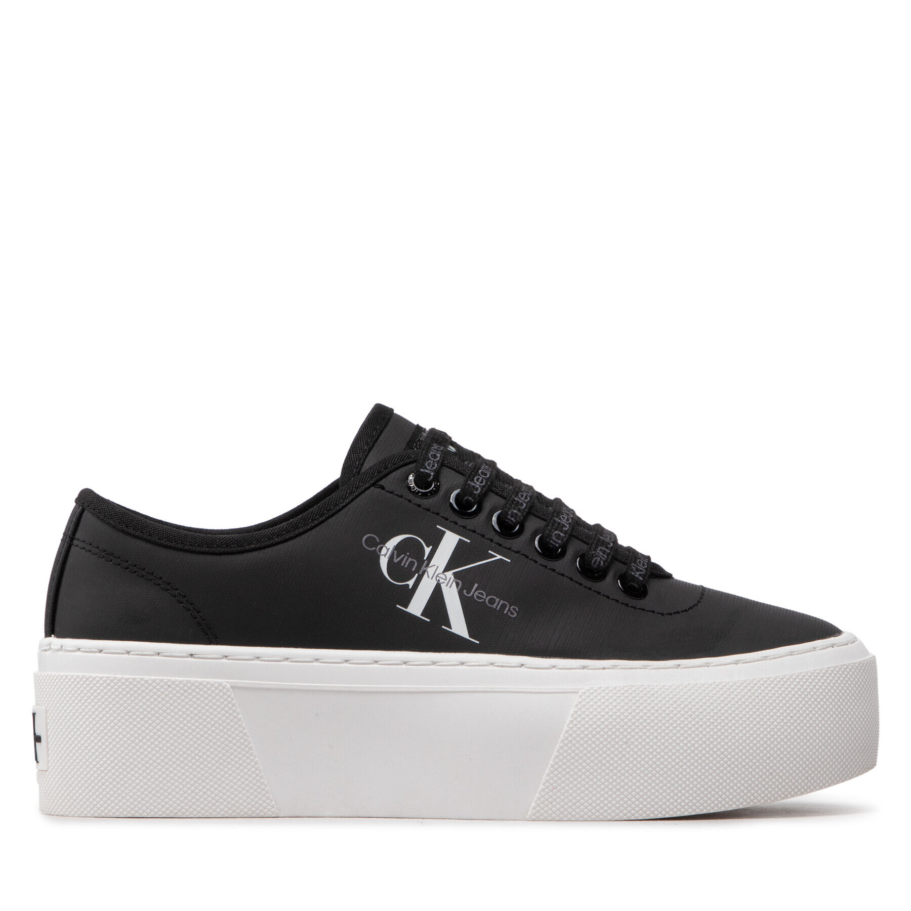 Calvin Klein Jeans Tenisky Cupsole Flatform Laceup Low Txt YW0YW00766 Čierna - Pepit.sk