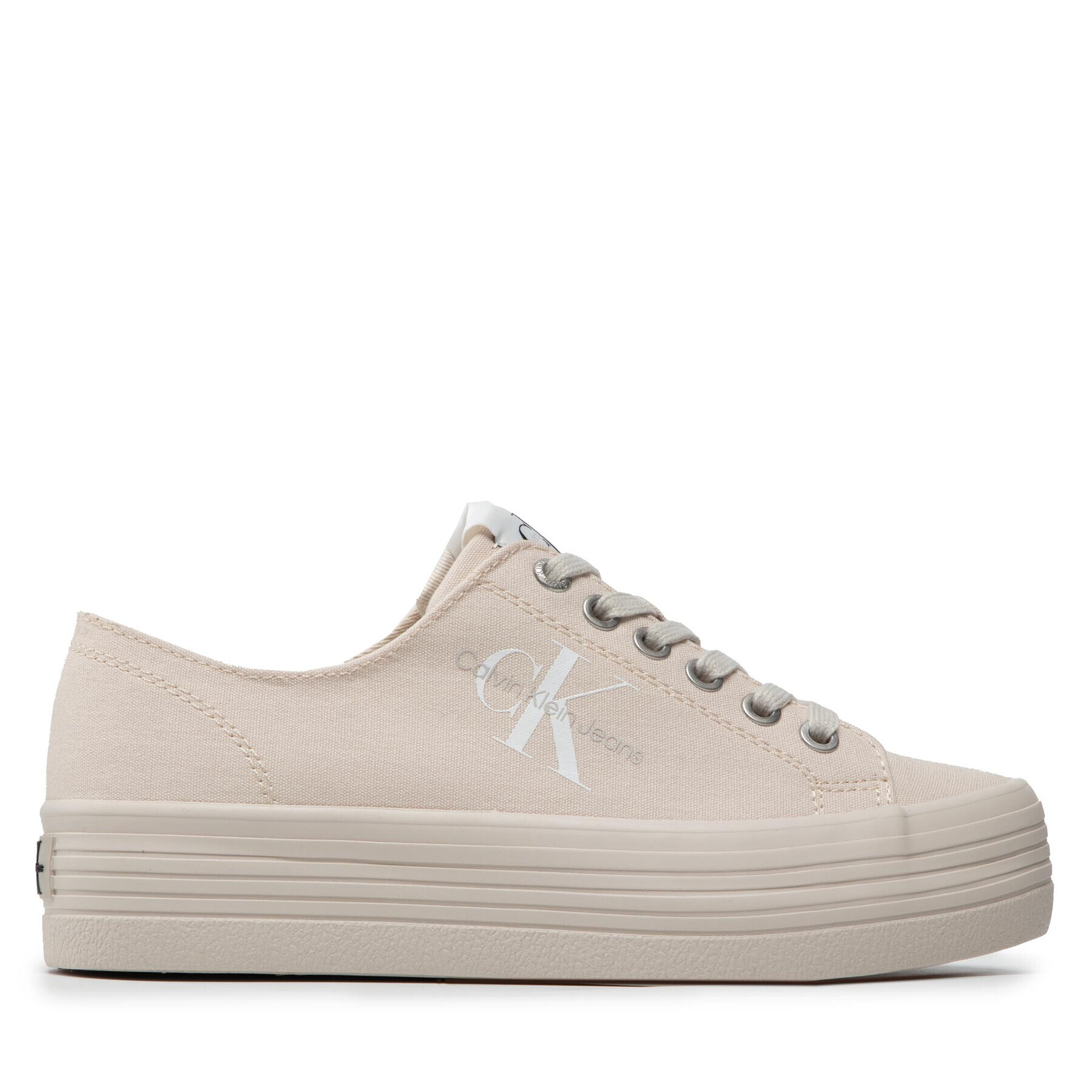 Calvin Klein Jeans Tenisky Vulcanized Flatform Laceup Co YW0YW00254 Béžová - Pepit.sk