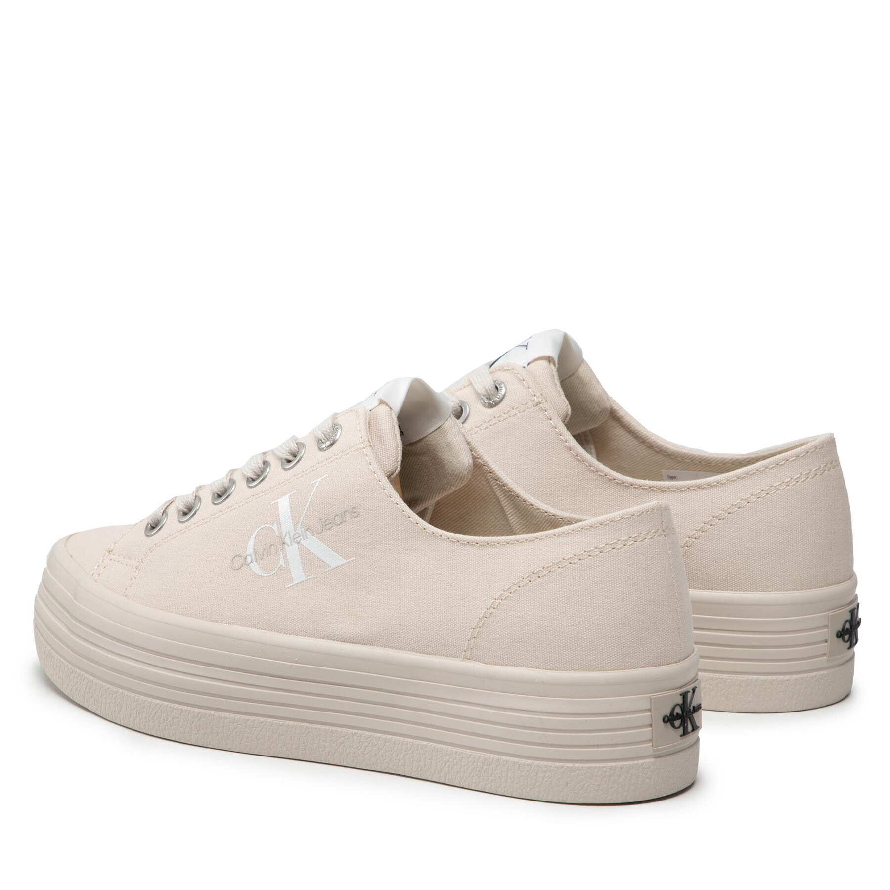 Calvin Klein Jeans Tenisky Vulcanized Flatform Laceup Co YW0YW00254 Béžová - Pepit.sk