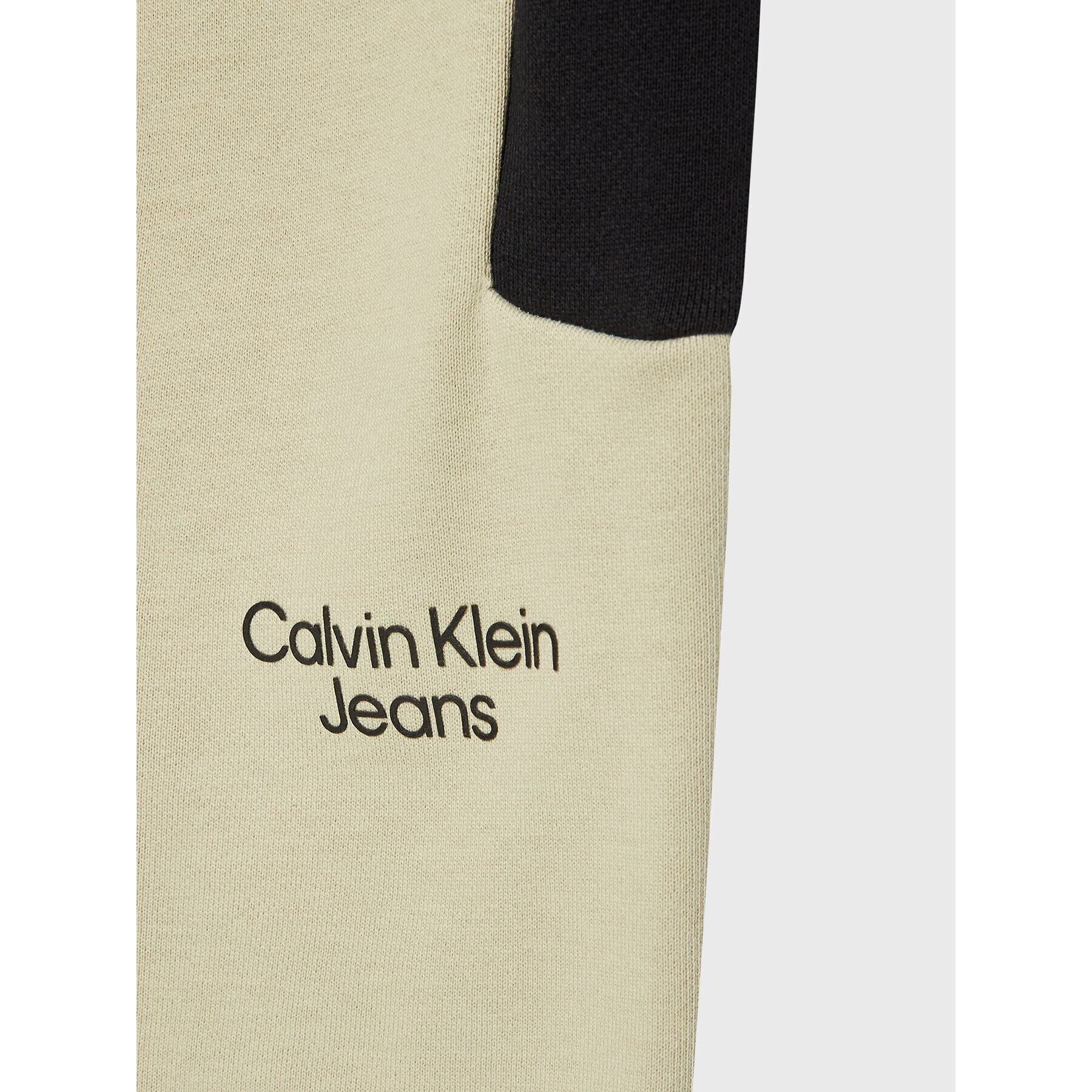 Calvin Klein Jeans Tepláková súprava Block Stack Logo IB0IB01299 Béžová Regular Fit - Pepit.sk