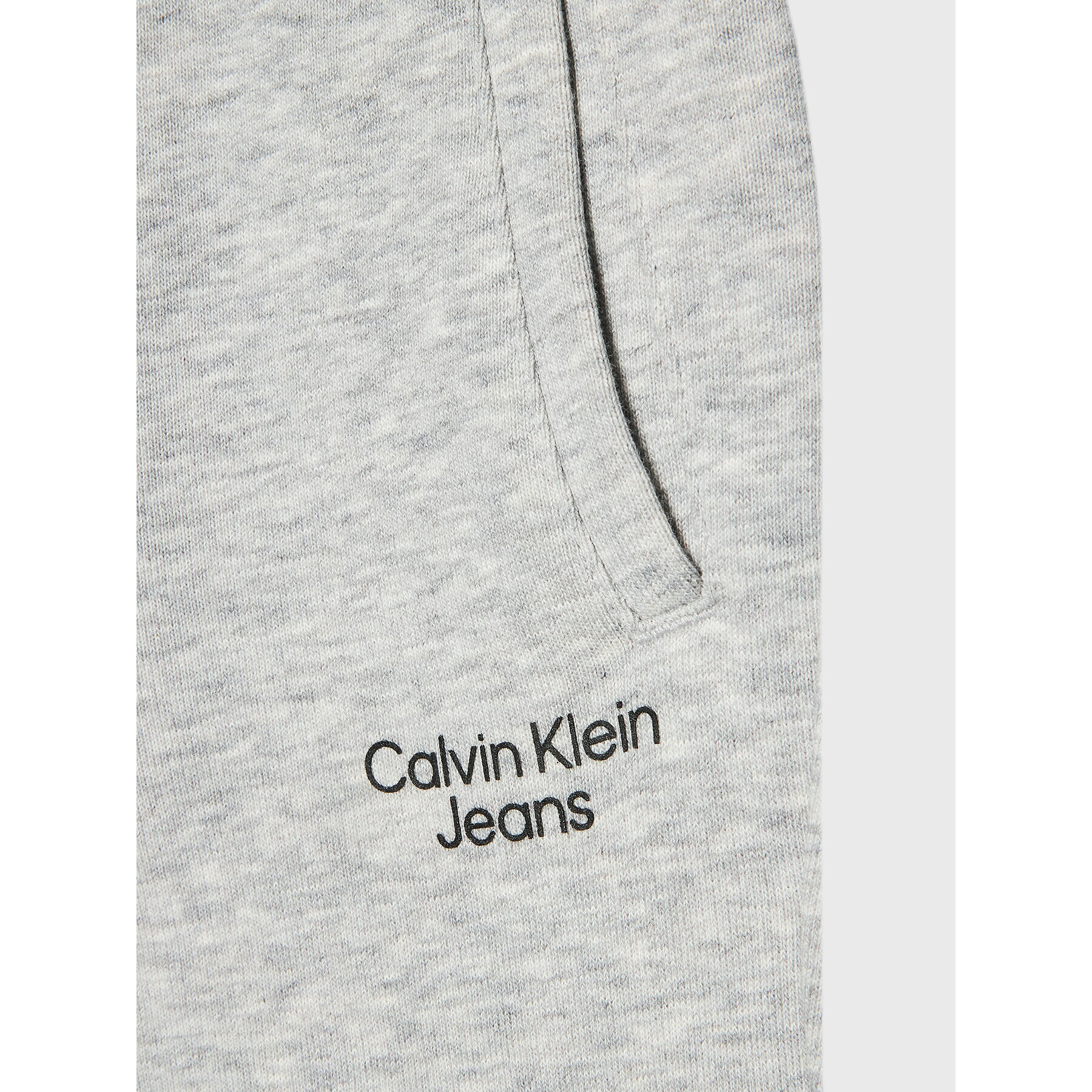 Calvin Klein Jeans Teplákové nohavice Stack Logo IB0IB01282 Sivá Regular Fit - Pepit.sk