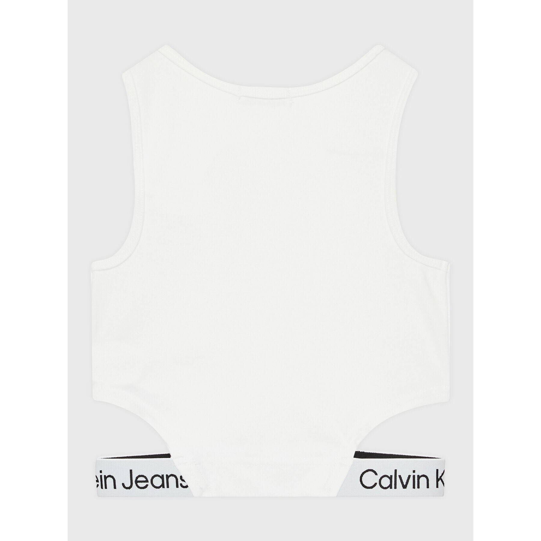 Calvin Klein Jeans Top Logo Tape IG0IG01950 Biela Slim Fit - Pepit.sk