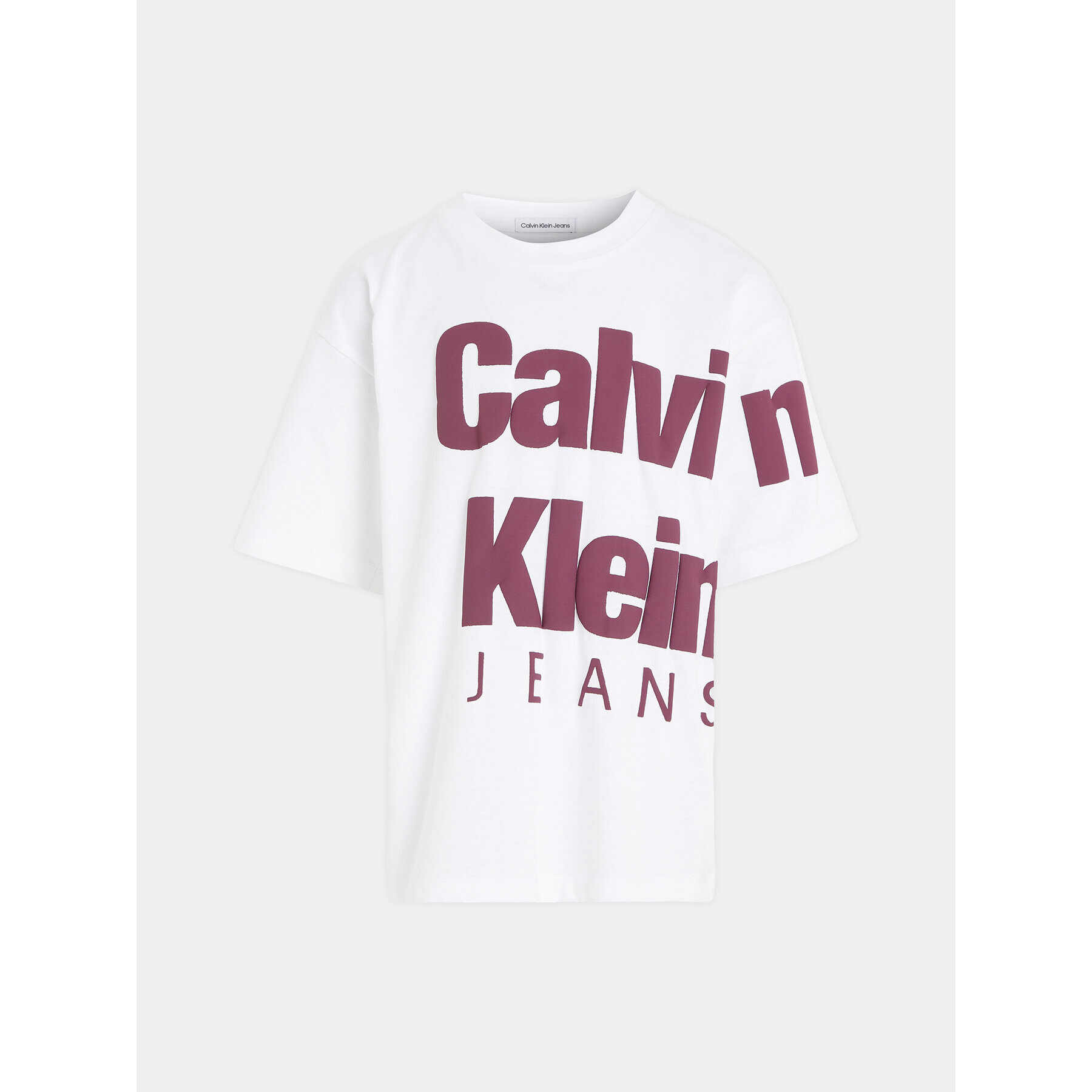 Calvin Klein Jeans Tričko Blown Up Logo IB0IB01881 Biela Regular Fit - Pepit.sk