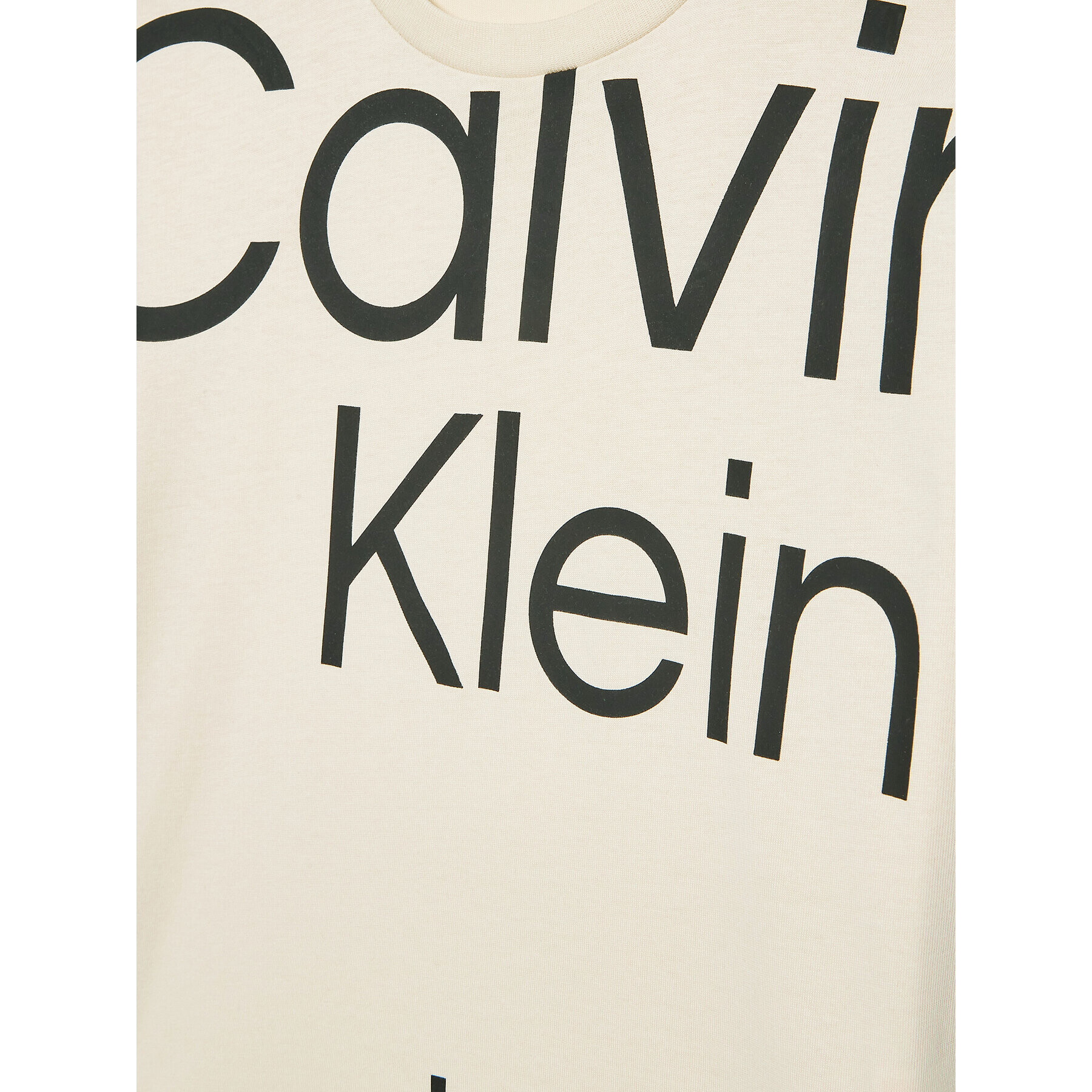 Calvin Klein Jeans Tričko Bold Institutional IB0IB01461 Béžová Regular Fit - Pepit.sk