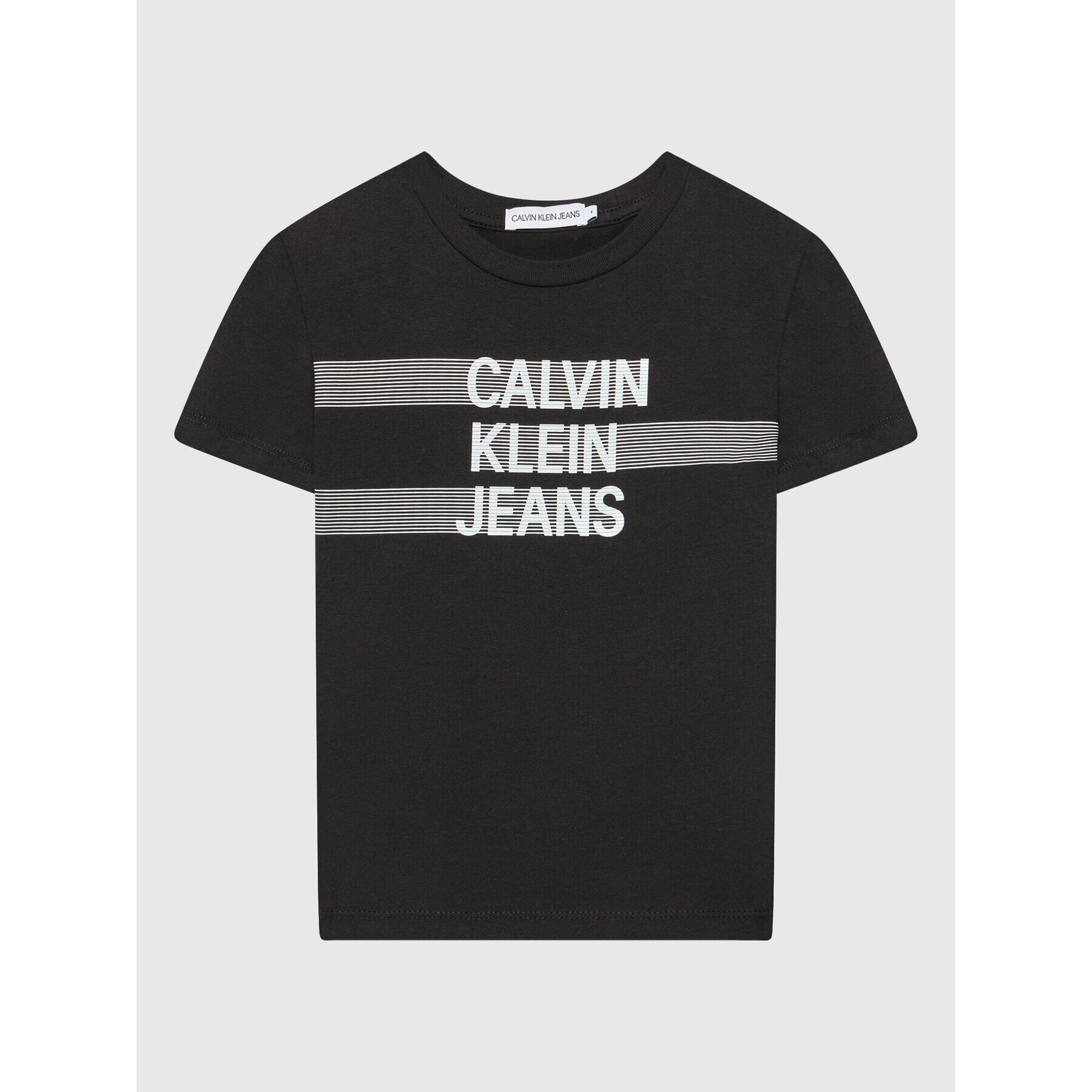 Calvin Klein Jeans Tričko Dimension Logo IB0IB01048 Čierna Regular Fit - Pepit.sk