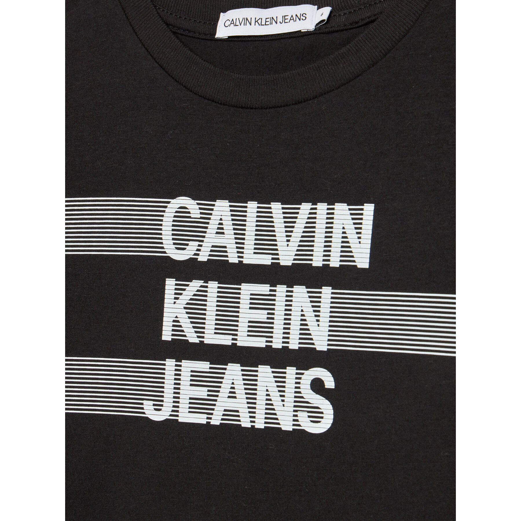 Calvin Klein Jeans Tričko Dimension Logo IB0IB01048 Čierna Regular Fit - Pepit.sk