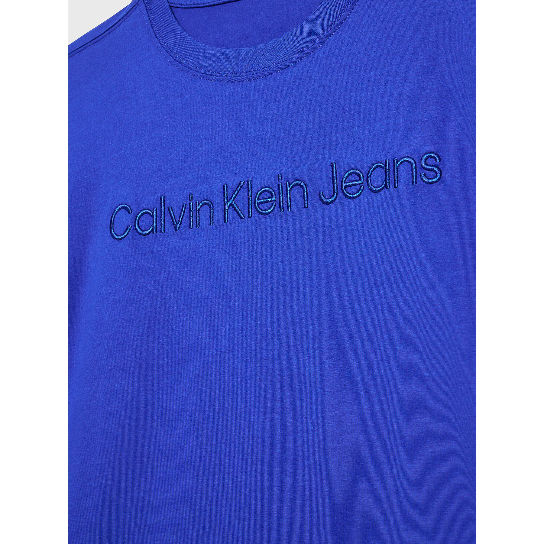 Calvin Klein Jeans Tričko Embroidery Logo IB0IB01563 Modrá Regular Fit - Pepit.sk