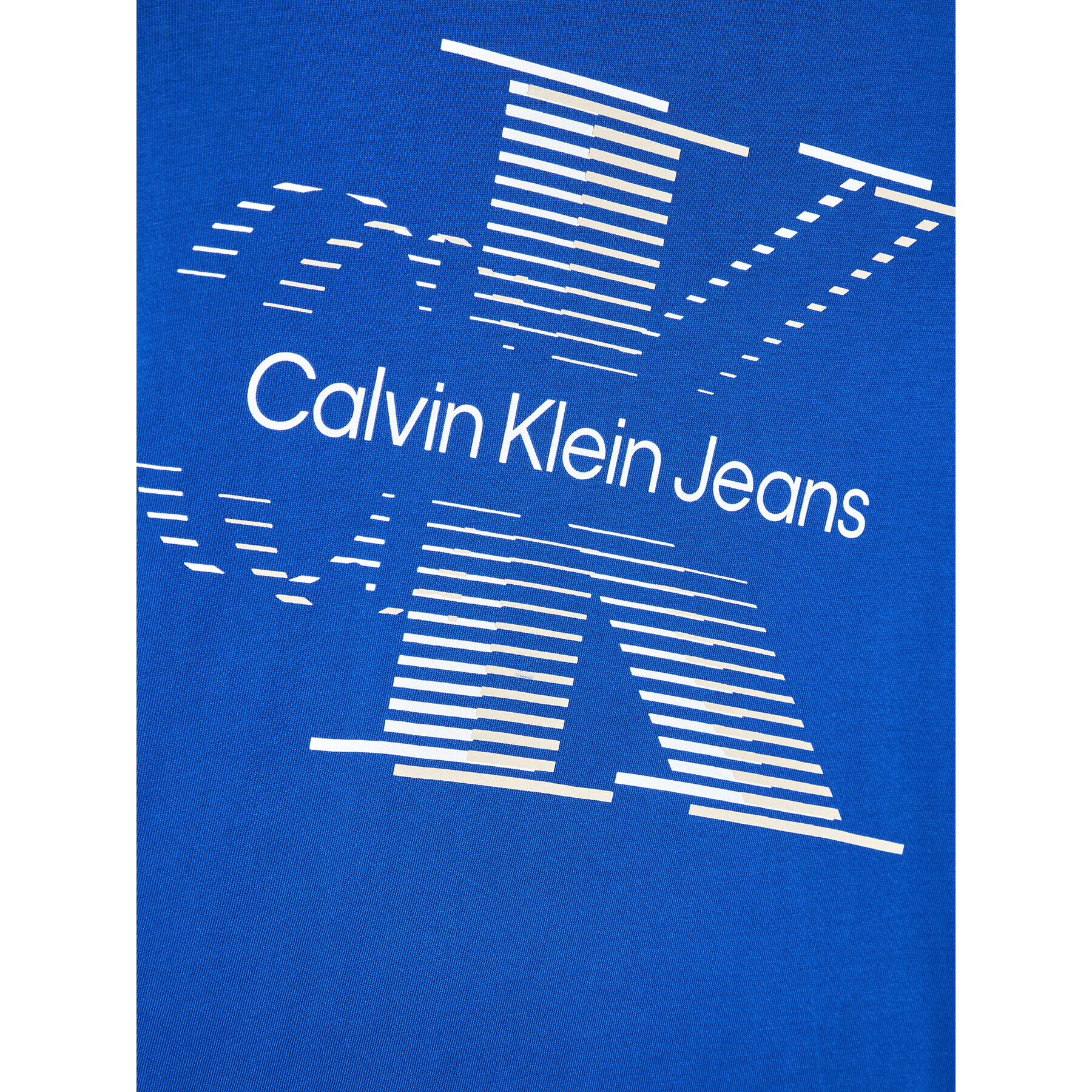 Calvin Klein Jeans Tričko Lined Monogram IB0IB01577 Modrá Regular Fit - Pepit.sk