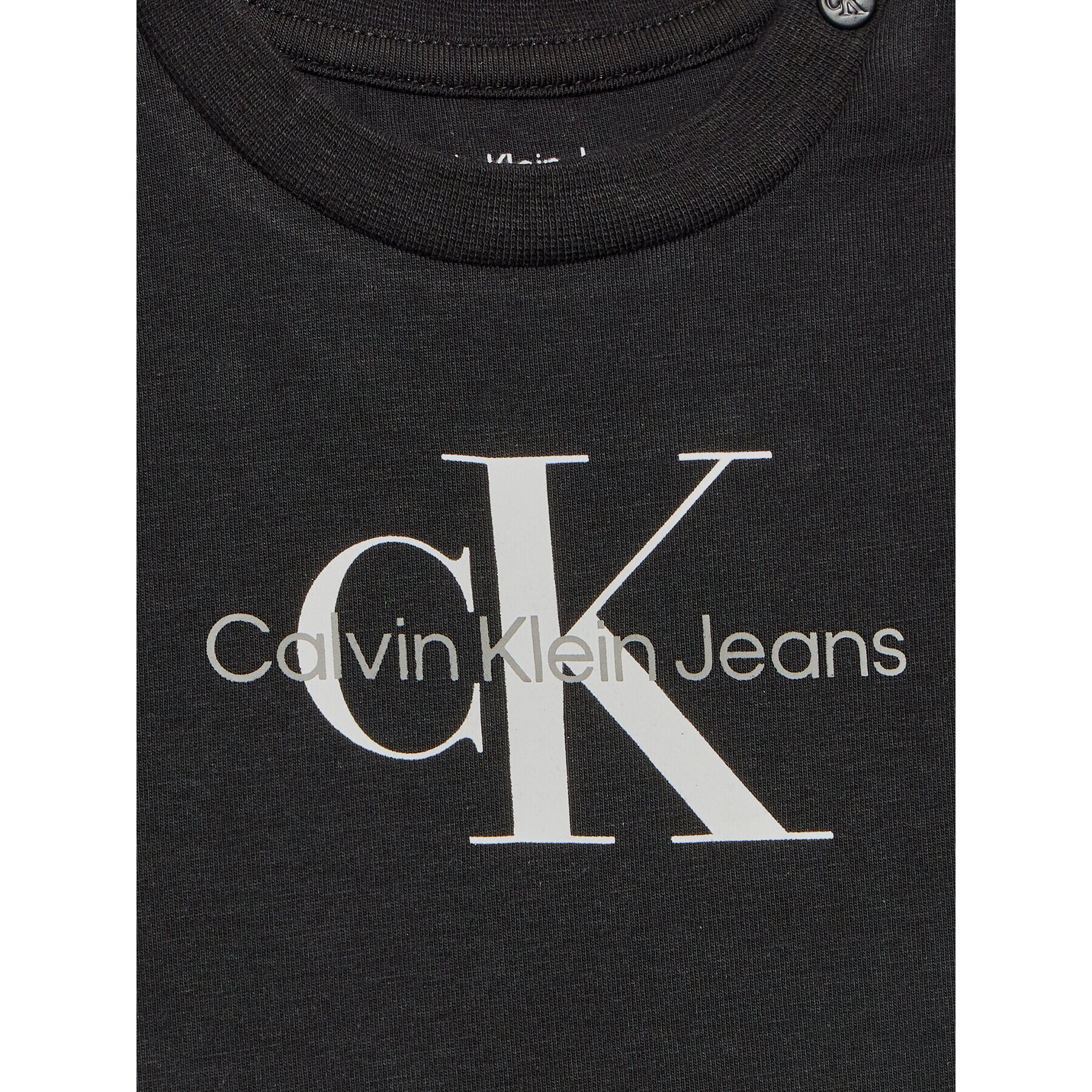 Calvin Klein Jeans Tričko Monogram IN0IN00001 Čierna Regular Fit - Pepit.sk