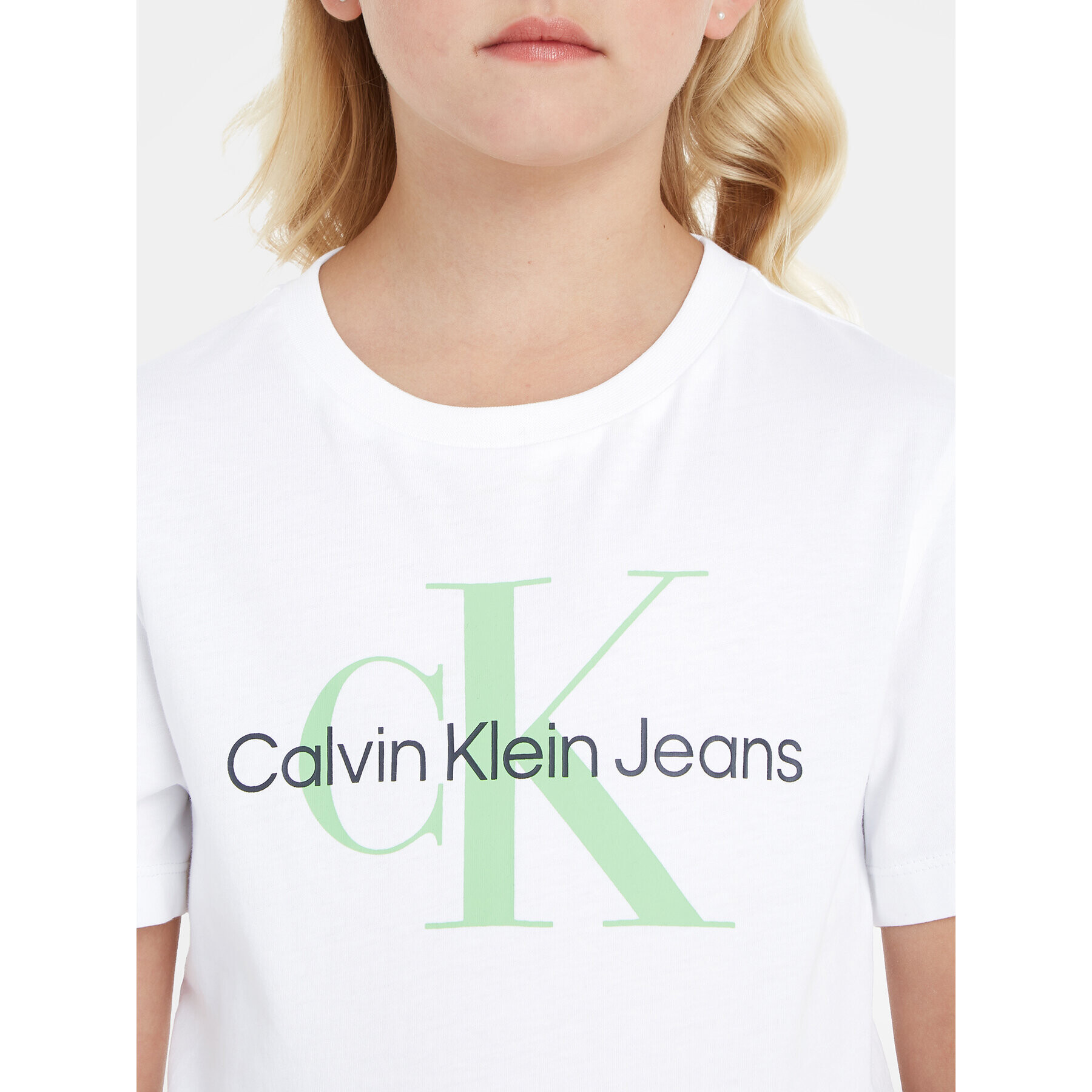 Calvin Klein Jeans Tričko Monogram IU0IU00460 Biela Regular Fit - Pepit.sk