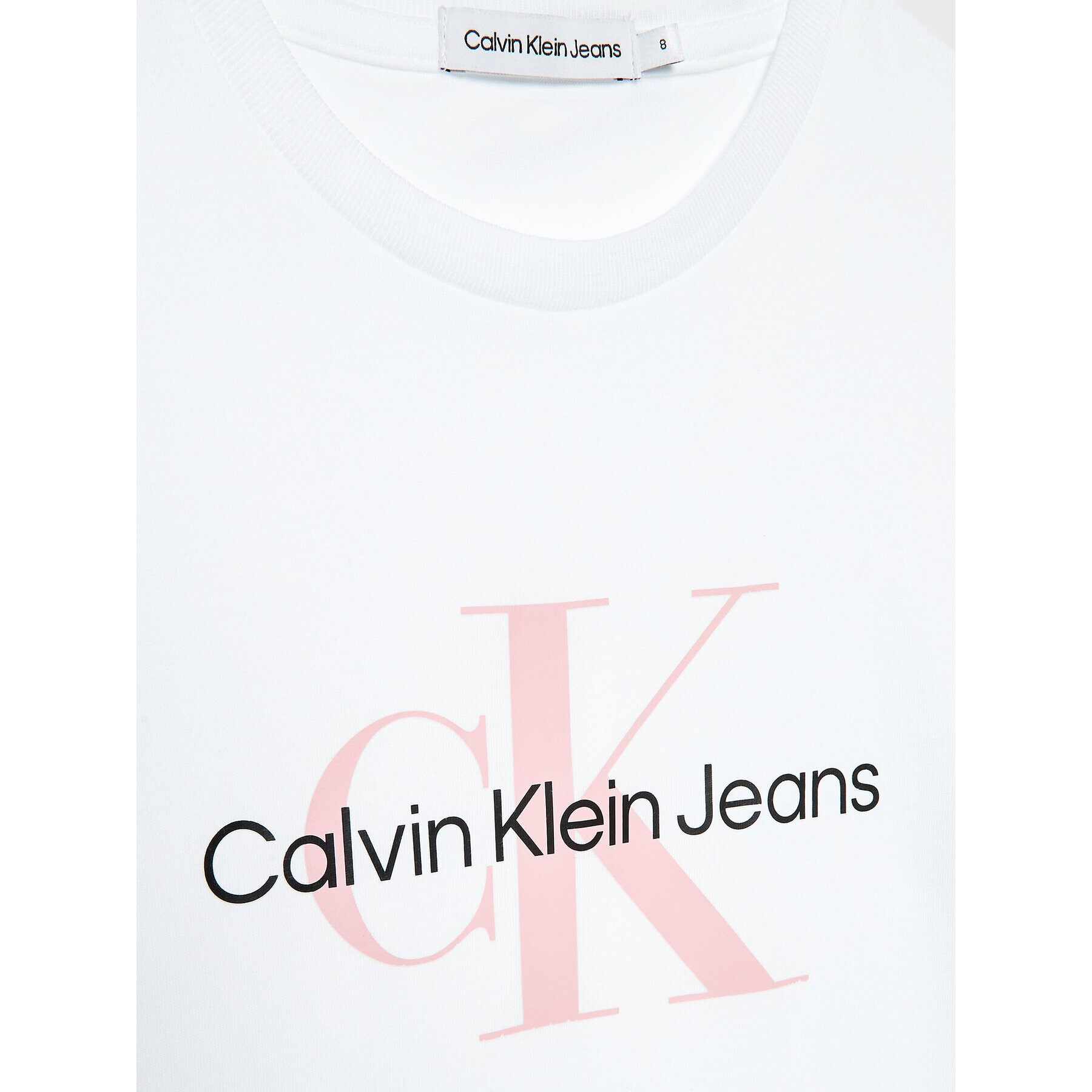 Calvin Klein Jeans Tričko Monogram Logo IU0IU00267 Biela Regular Fit - Pepit.sk