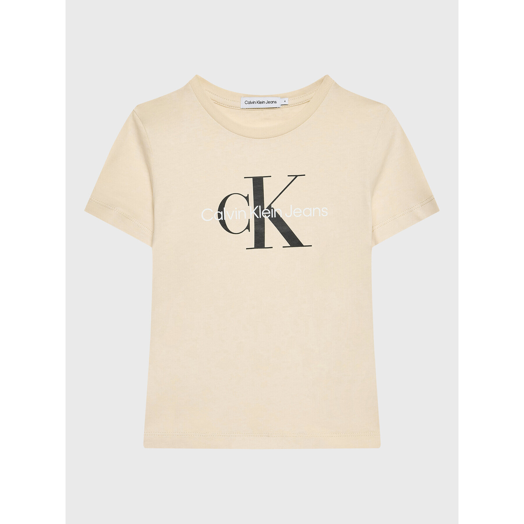 Calvin Klein Jeans Tričko Monogram Logo IU0IU00267 Écru Regular Fit - Pepit.sk