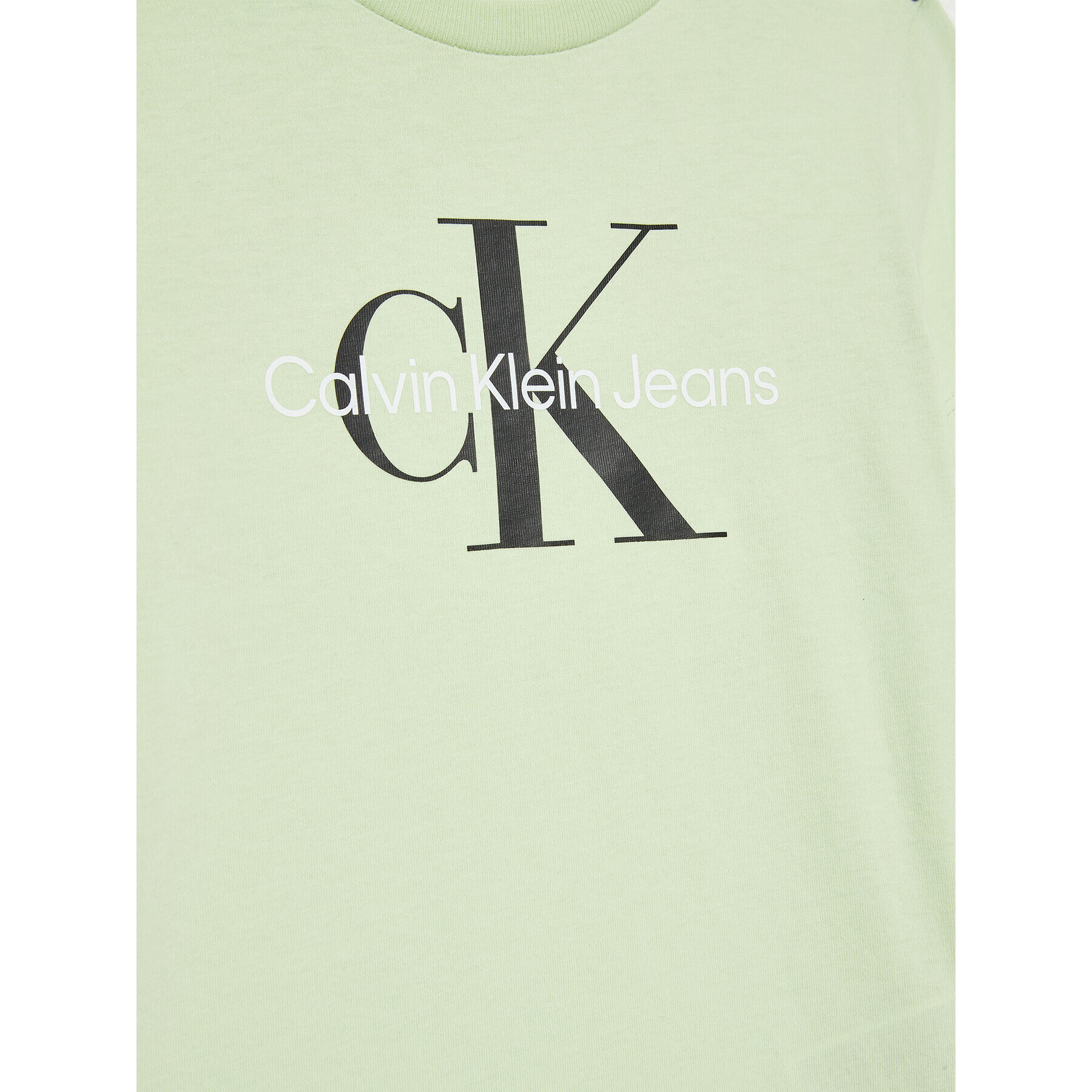 Calvin Klein Jeans Tričko Monogram Logo IU0IU00267 Zelená Regular Fit - Pepit.sk