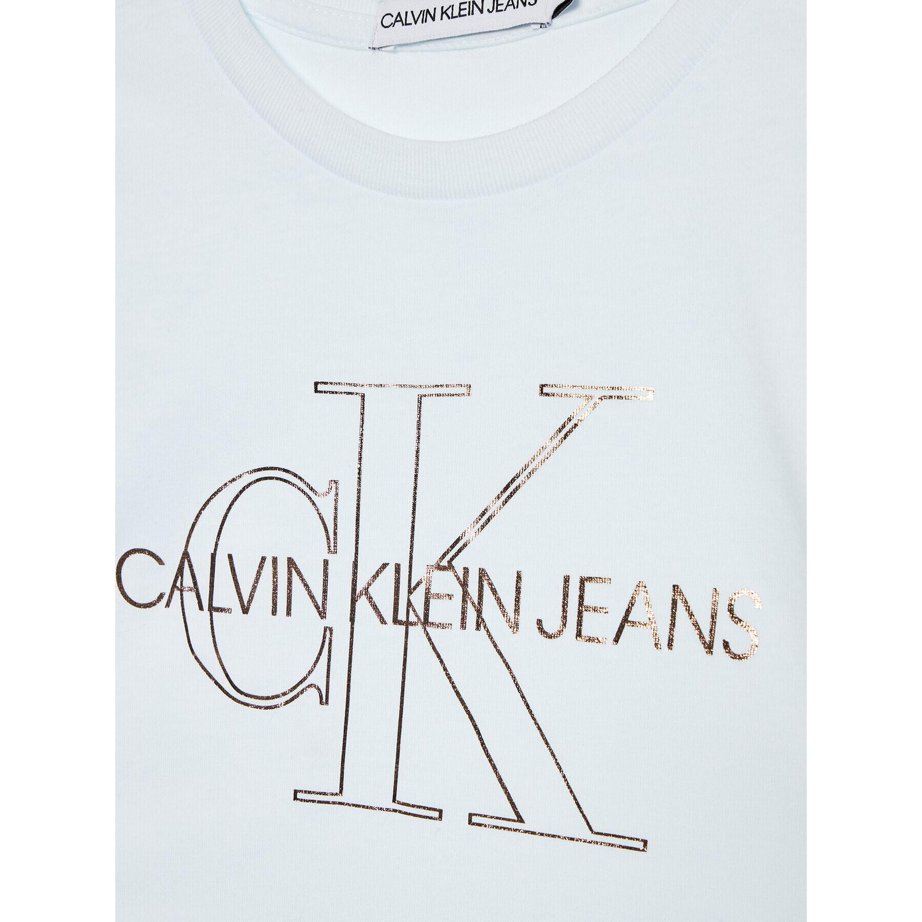 Calvin Klein Jeans Tričko Monogram Outline IG0IG01159 Biela Slim Fit - Pepit.sk