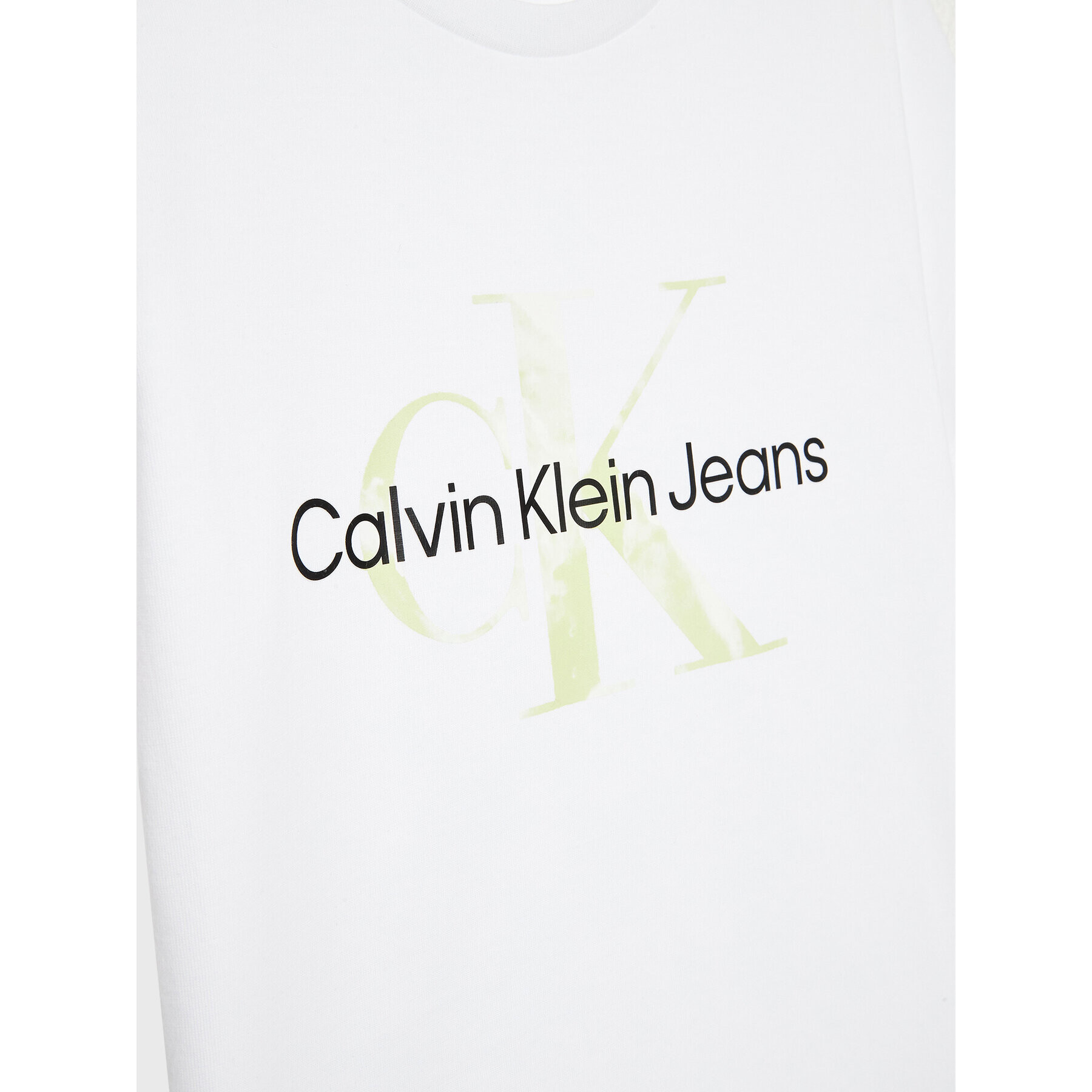 Calvin Klein Jeans Tričko Monogram Print Logo IU0IU00395 Biela Regular Fit - Pepit.sk