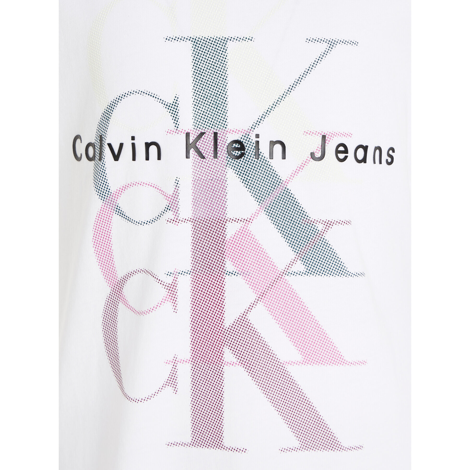 Calvin Klein Jeans Tričko Monogram Repeat IG0IG02263 Biela Slim Fit - Pepit.sk