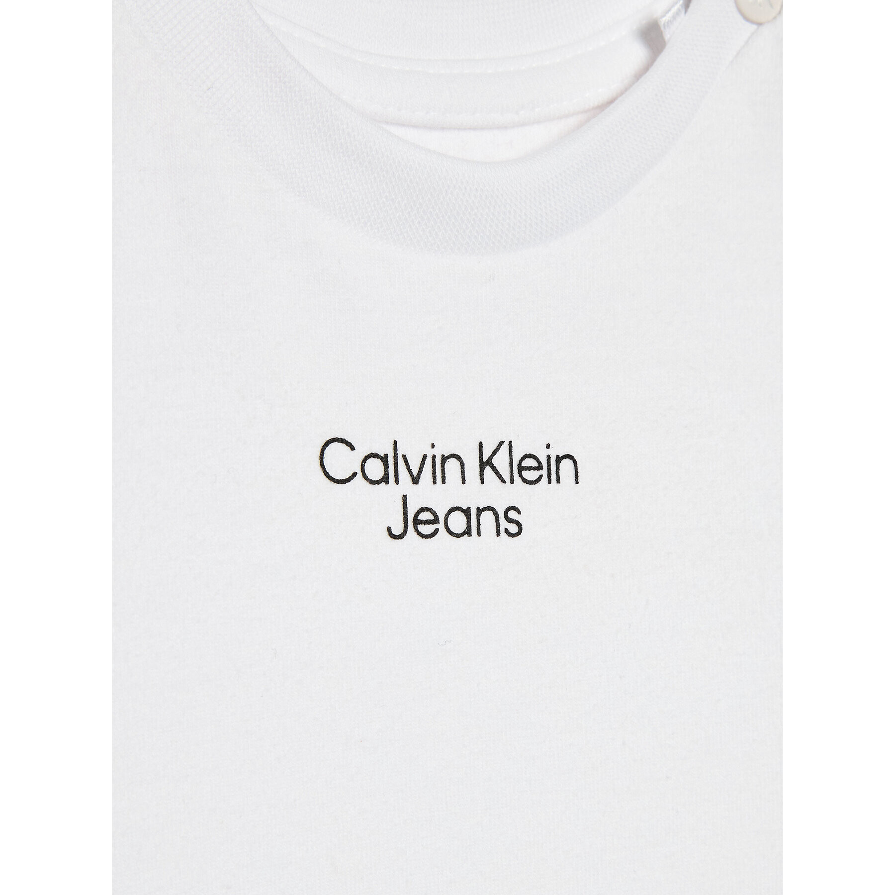 Calvin Klein Jeans Tričko Stack Logo IN0IN00021 Biela Regular Fit - Pepit.sk