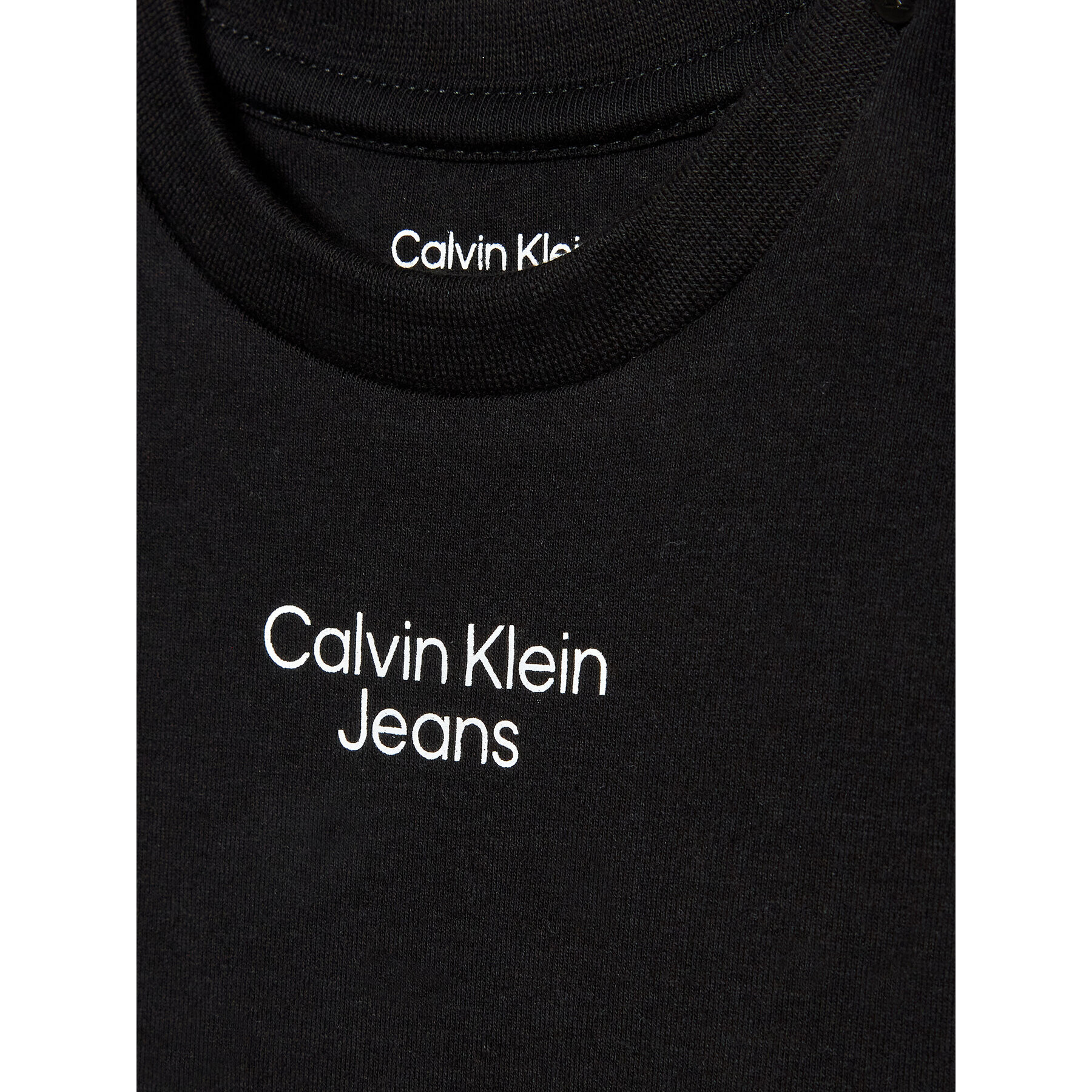 Calvin Klein Jeans Tričko Stack Logo IN0IN00021 Čierna Regular Fit - Pepit.sk