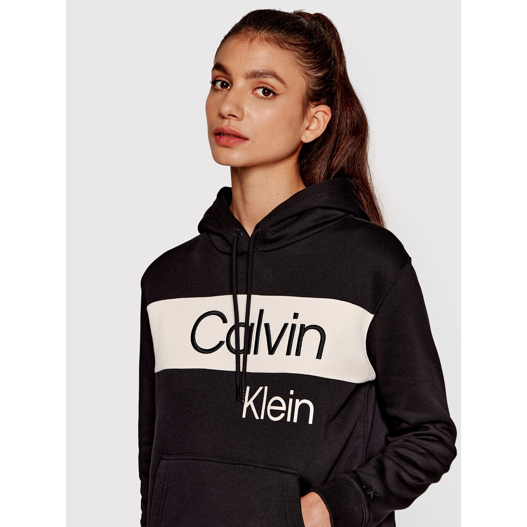 Calvin Klein Jeans Úpletové šaty J20J219072 Čierna Regular Fit - Pepit.sk