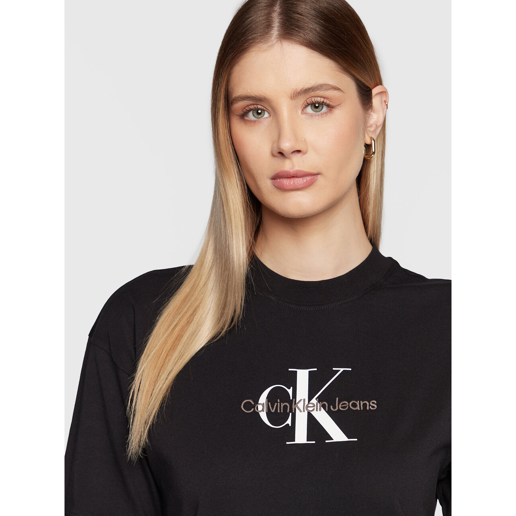 Calvin Klein Jeans Každodenné šaty J20J220511 Čierna Relaxed Fit - Pepit.sk