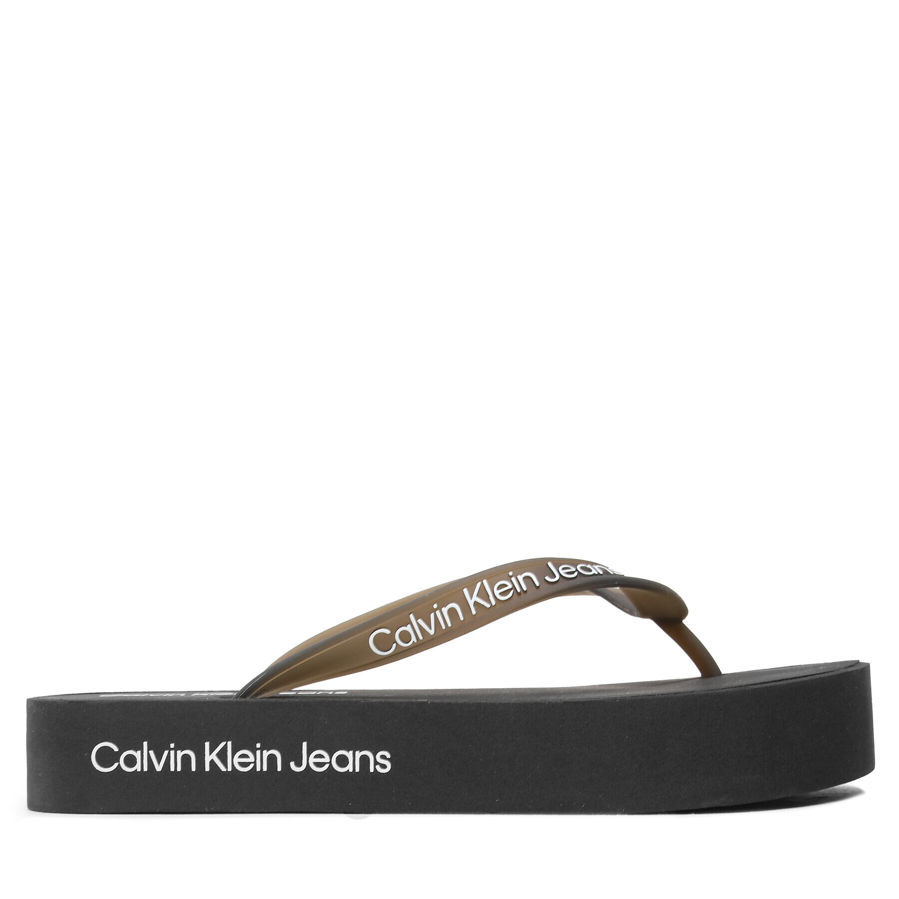 Calvin Klein Jeans Žabky Beach Sandal Flatform Logo YW0YW01092 Čierna - Pepit.sk