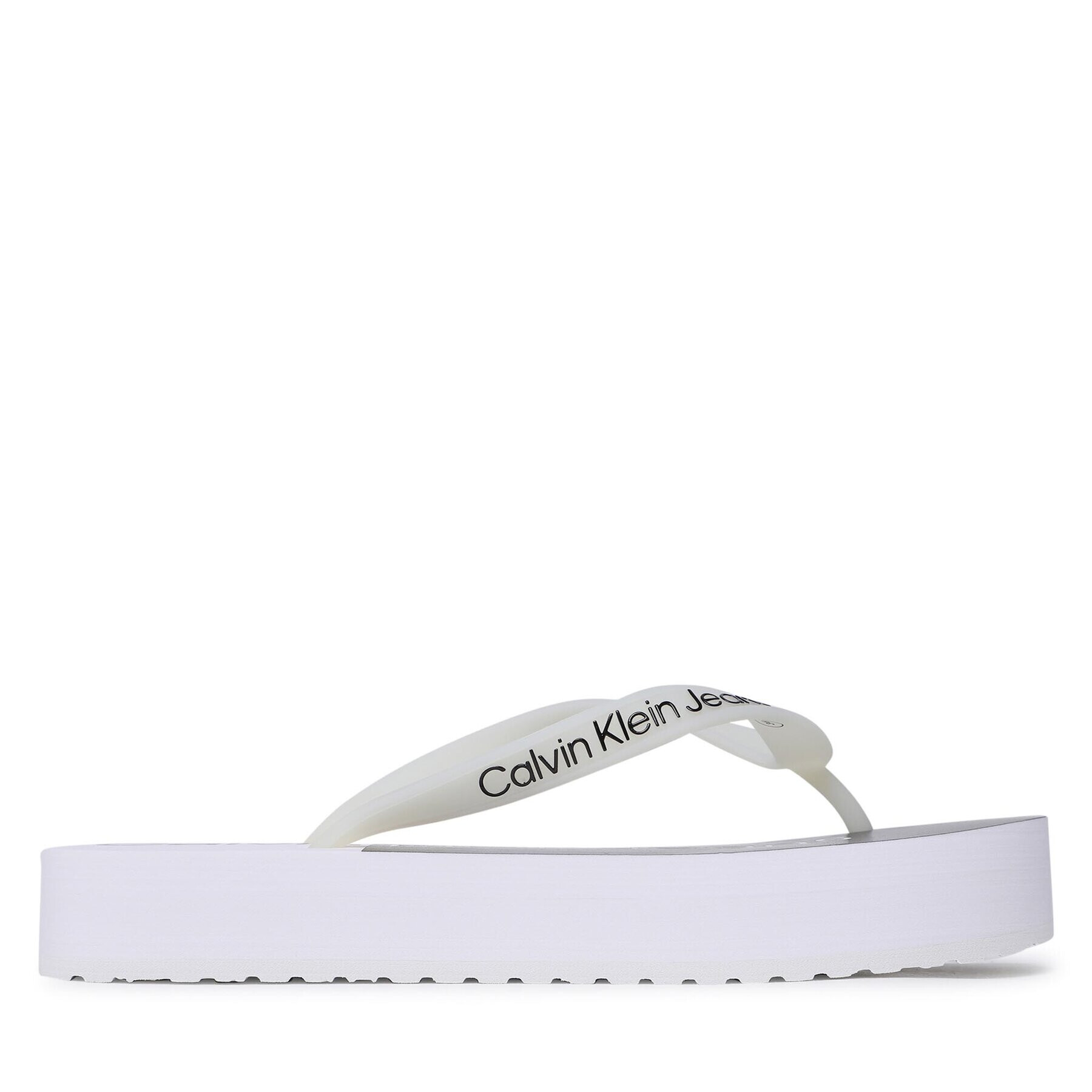 Calvin Klein Jeans Žabky Beach Sandal Flatform YW0YW00716 Biela - Pepit.sk