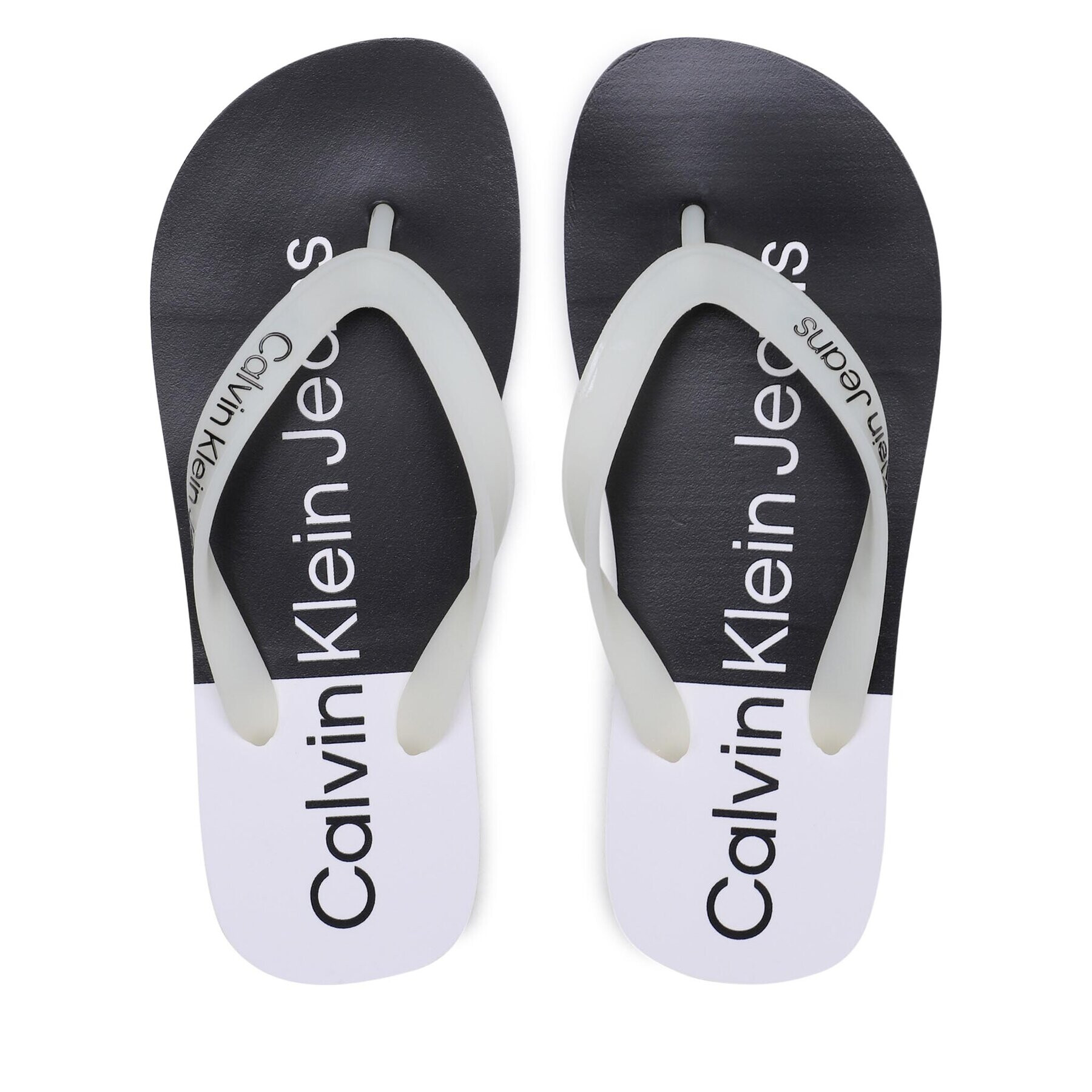 Calvin Klein Jeans Žabky Beach Sandal Flatform YW0YW00716 Biela - Pepit.sk