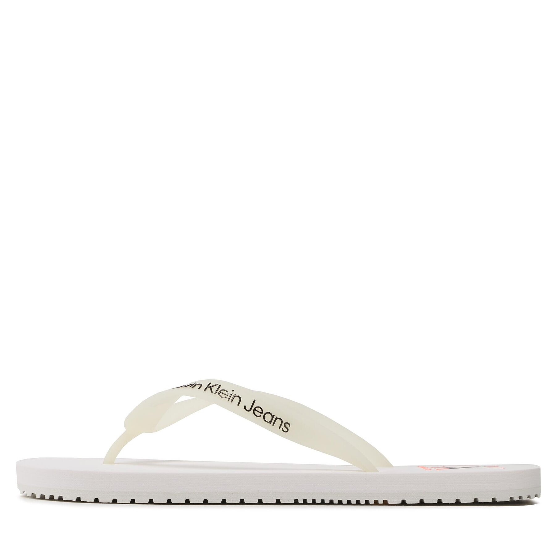 Calvin Klein Jeans Žabky Beach Sandal Logo YM0YM00656 Biela - Pepit.sk