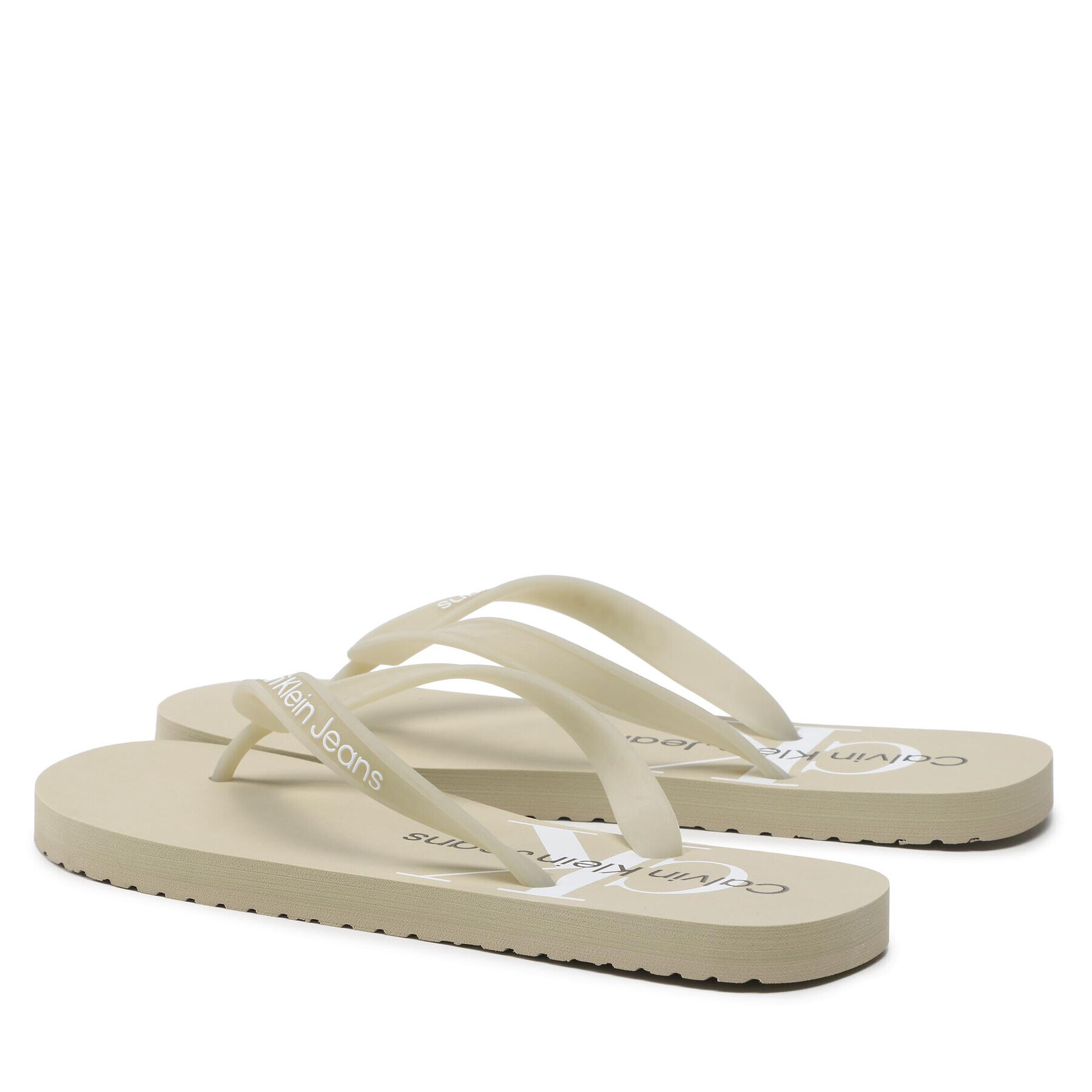 Calvin Klein Jeans Žabky Beach Sandal Monogram Tpu YM0YM00055 Béžová - Pepit.sk