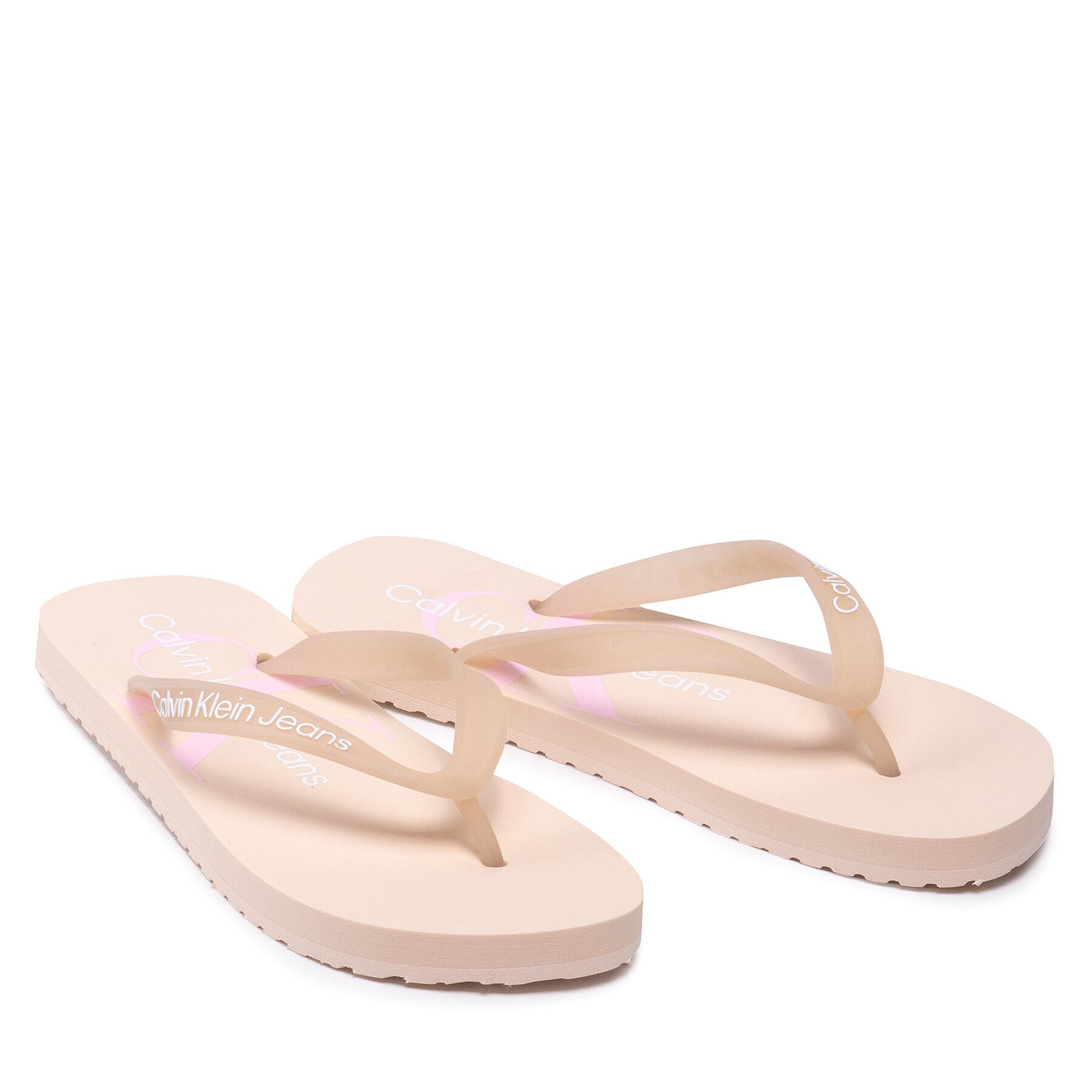 Calvin Klein Jeans Žabky Beach Sandal Monogram Tpu YW0YW00098 Béžová - Pepit.sk