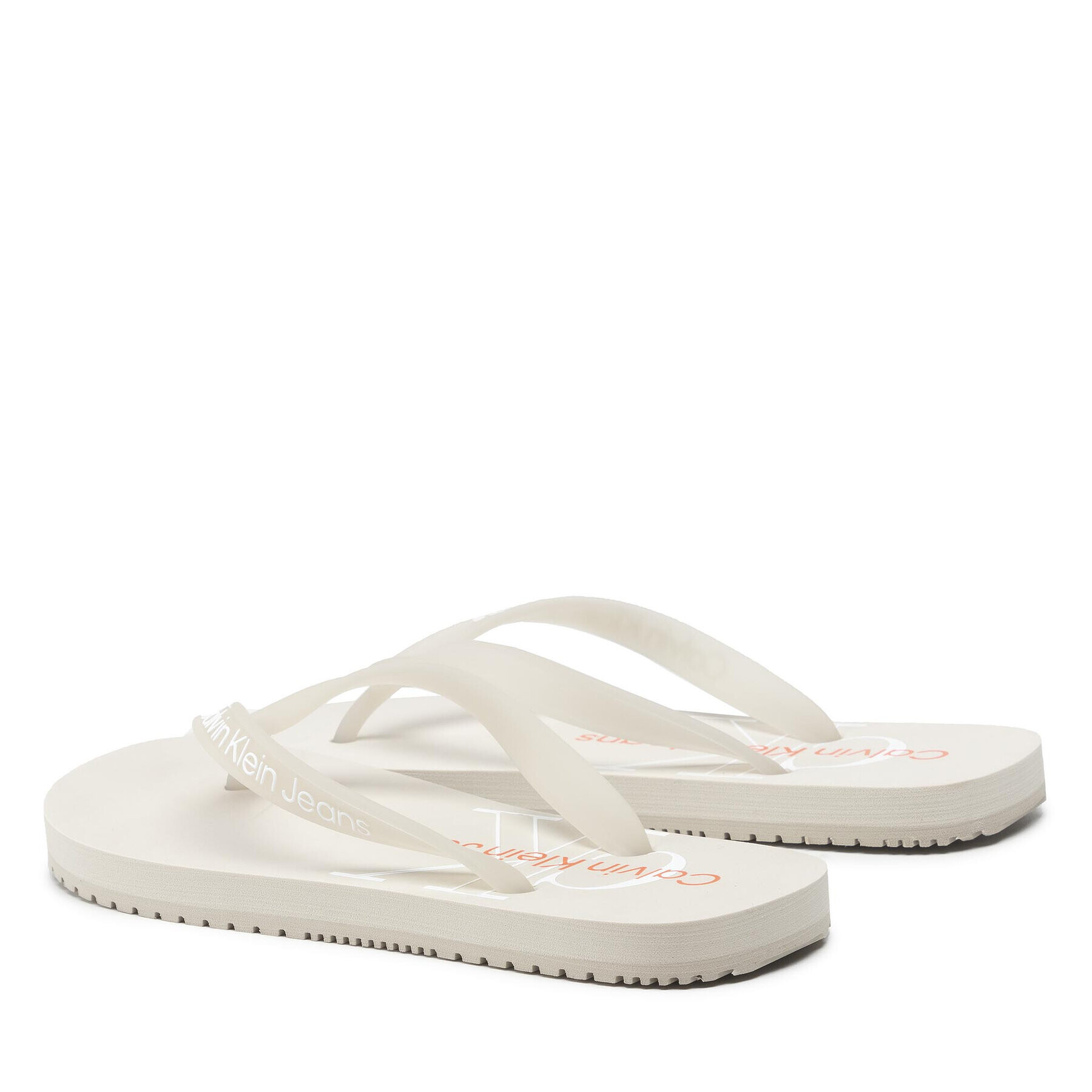 Calvin Klein Jeans Žabky Beach Sandal Monogram Tpu YW0YW00098 Biela - Pepit.sk