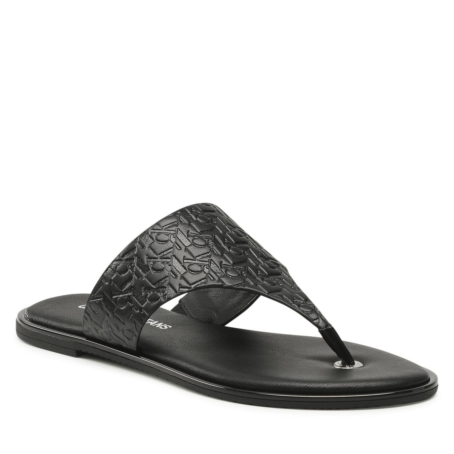 Calvin Klein Jeans Žabky Flat Sandal Toe Slide Em Pa-Pl YW0YW00142 Čierna - Pepit.sk