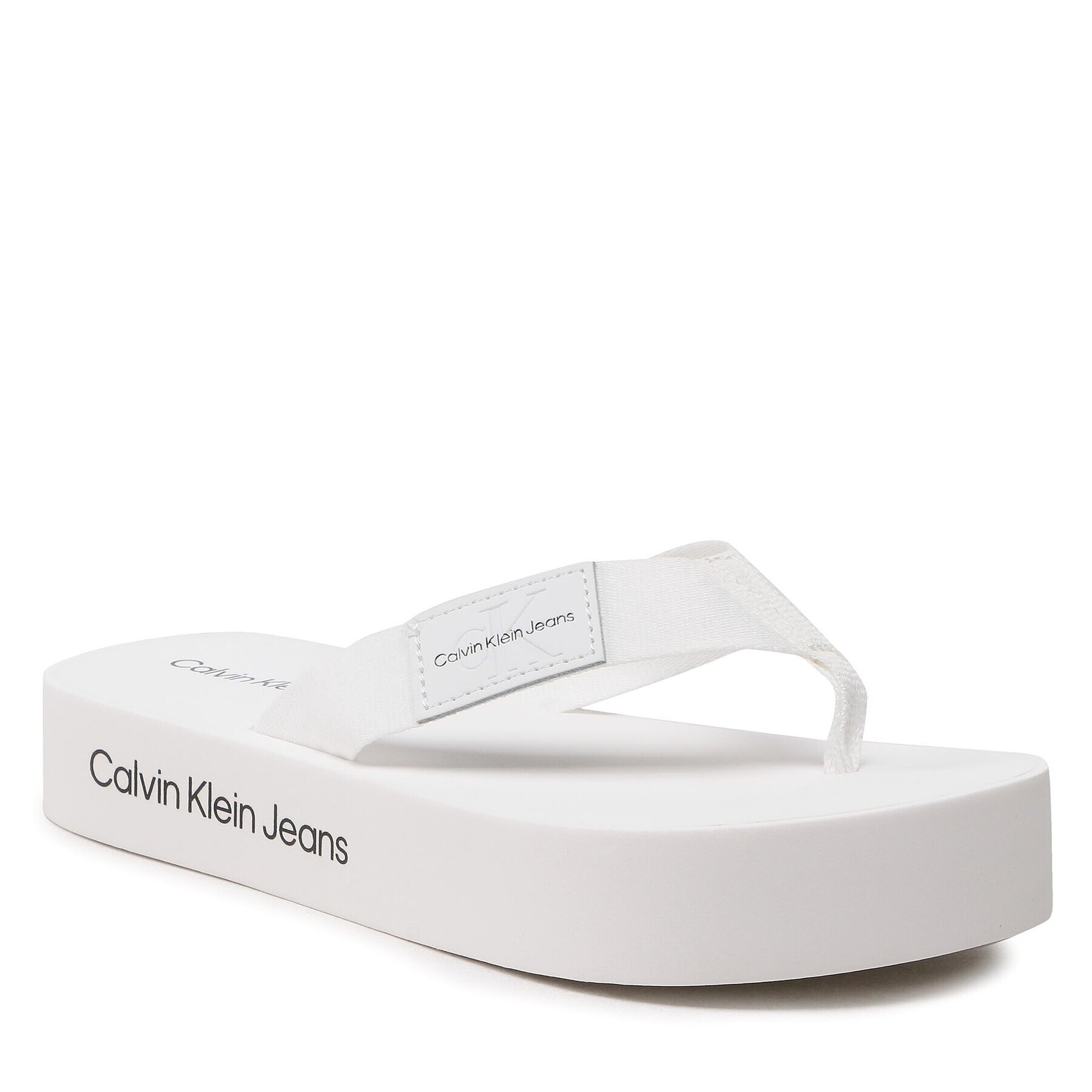 Calvin Klein Jeans Žabky Flatform Flipflop YW0YW00993 Biela - Pepit.sk